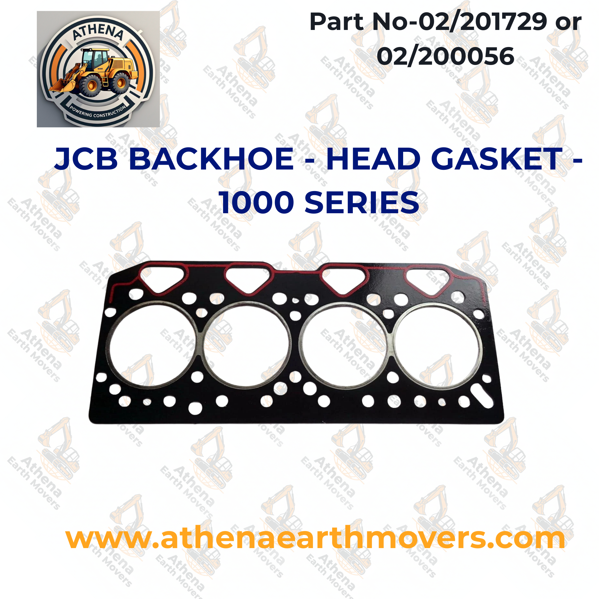 JCB BACKHOE - HEAD GASKET - 1000 SERIES (PART NO. 02/201729 or 02/200056)