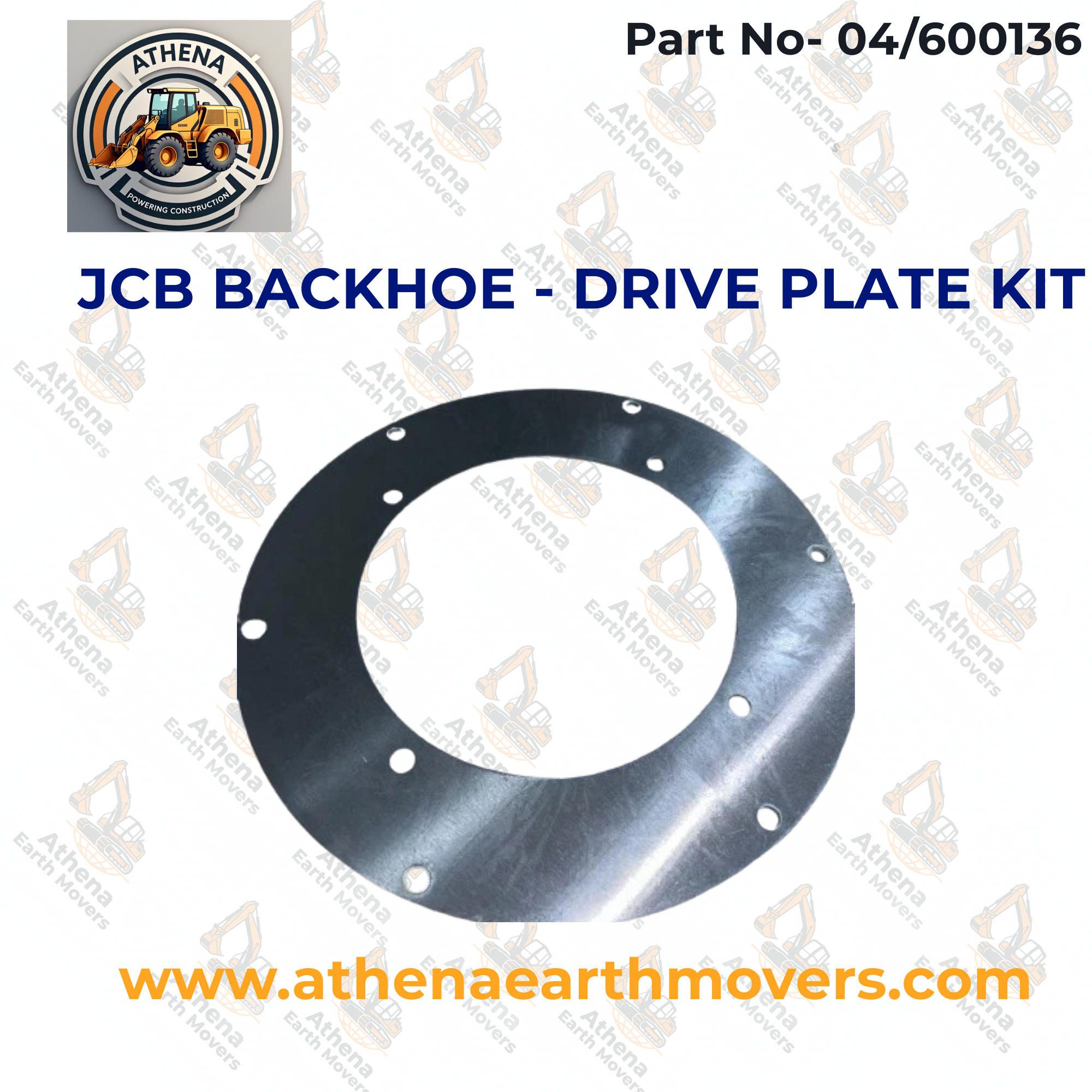 JCB BACKHOE - DRIVE PLATE KIT (PART NO. 04/600136)