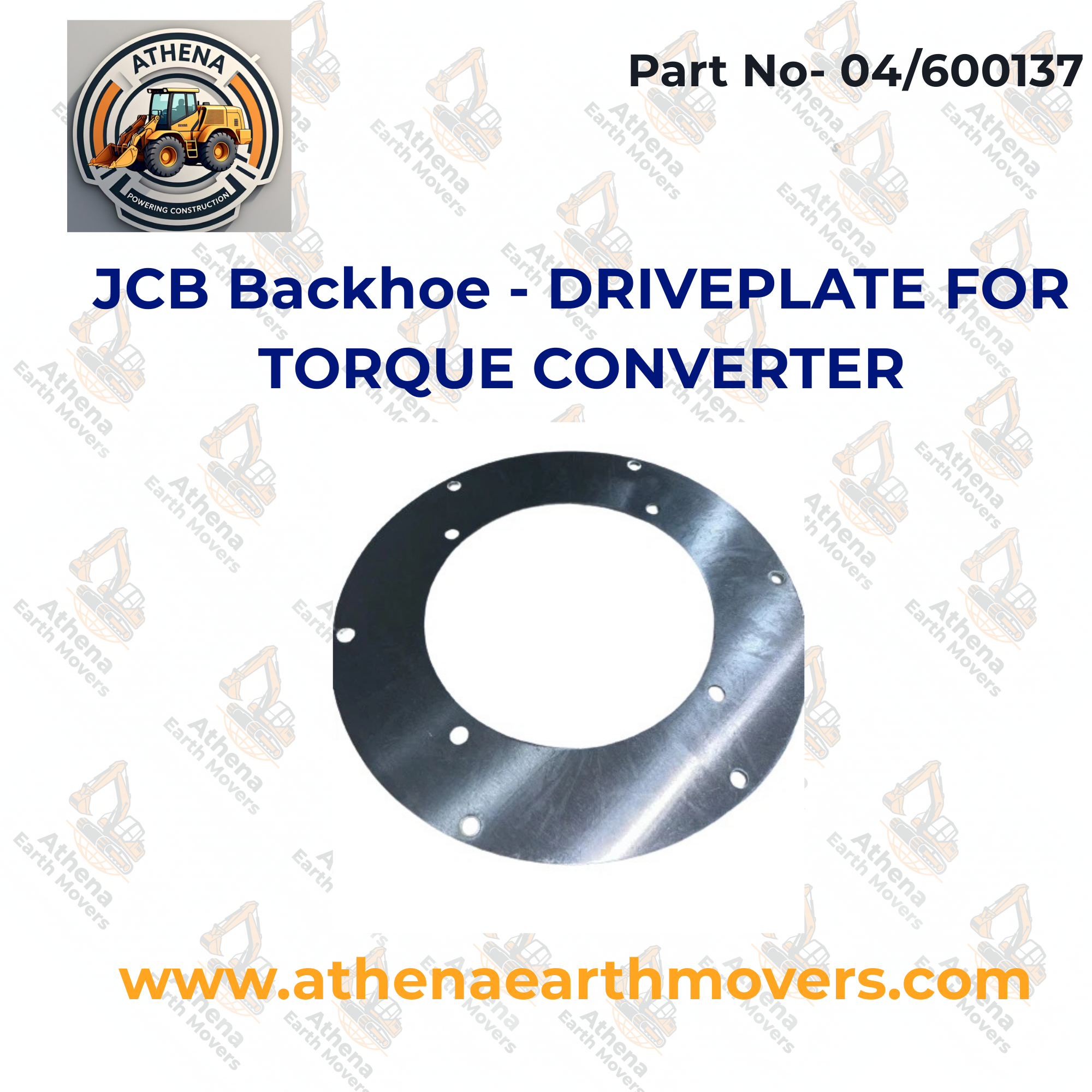 JCB Backhoe - DRIVEPLATE FOR TORQUE CONVERTER (PART NO. 04/600137)