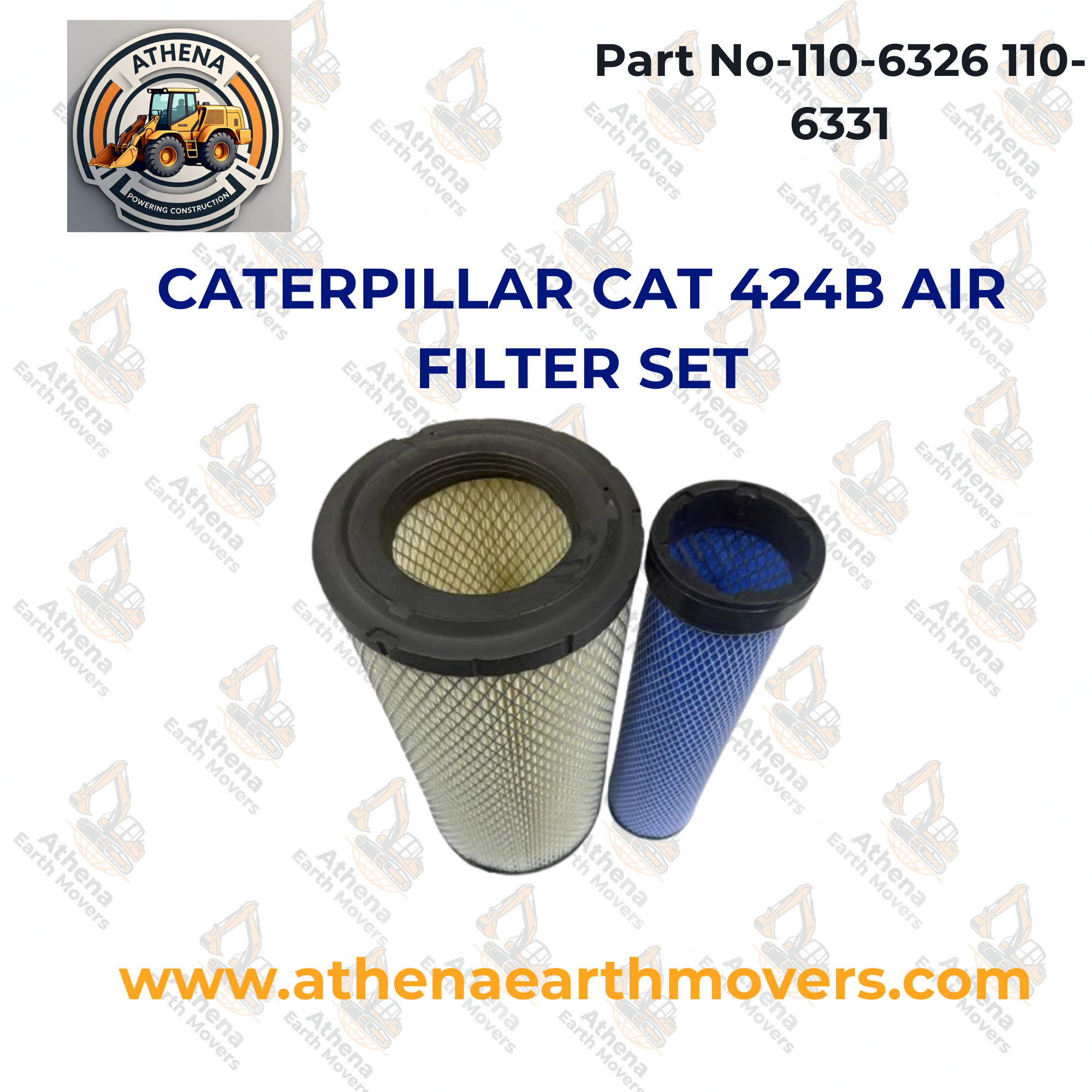 CATERPILLAR CAT 424B AIR FILTER SET (PART NO. 110-6326 110-6331)