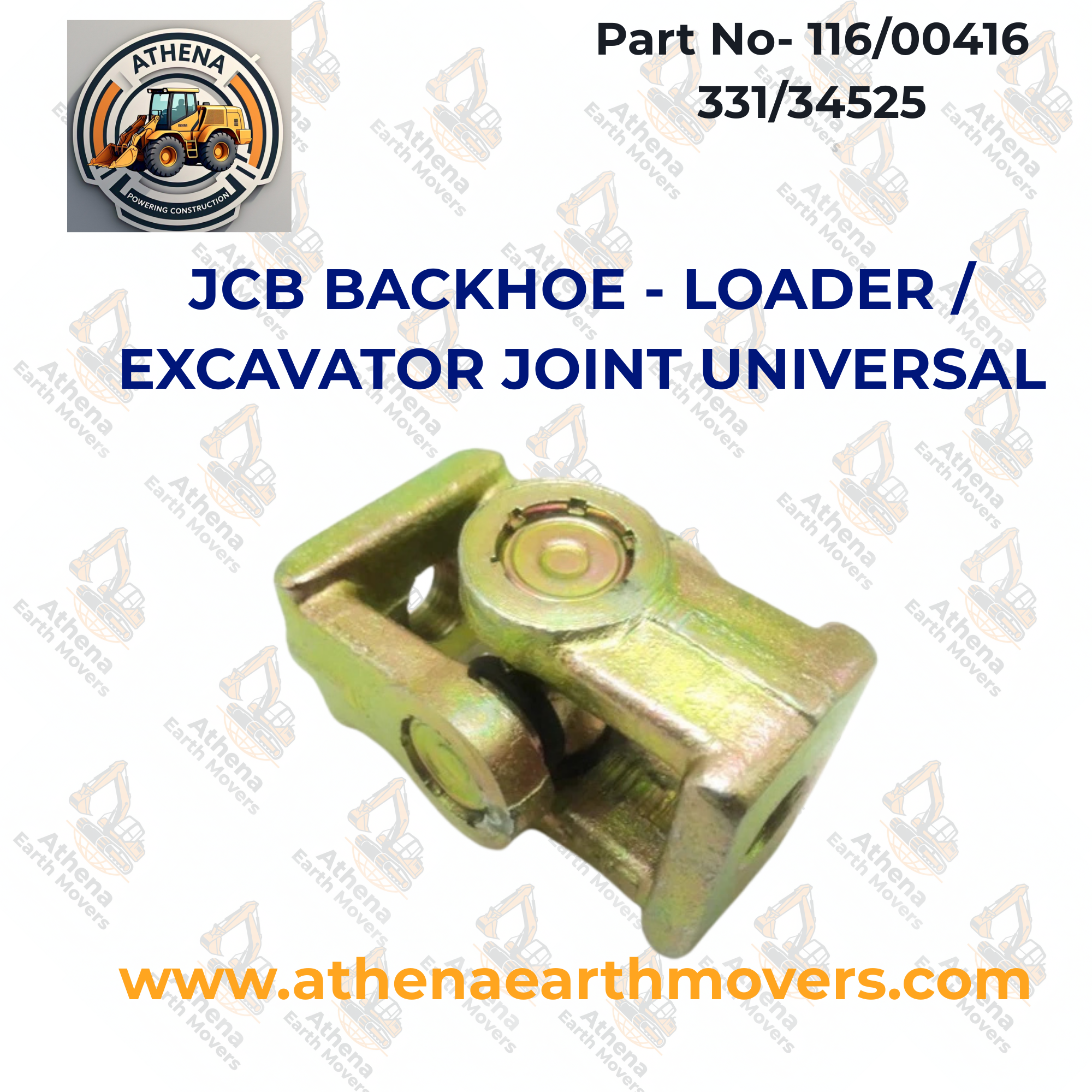 JCB BACKHOE - LOADER / EXCAVATOR JOINT UNIVERSAL (PART NO. 116/00416 331/34525)
