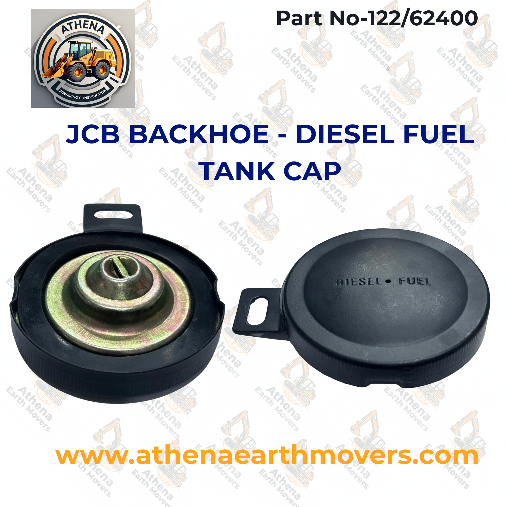 JCB BACKHOE - DIESEL FUEL TANK CAP (PART NO. 122/62400)