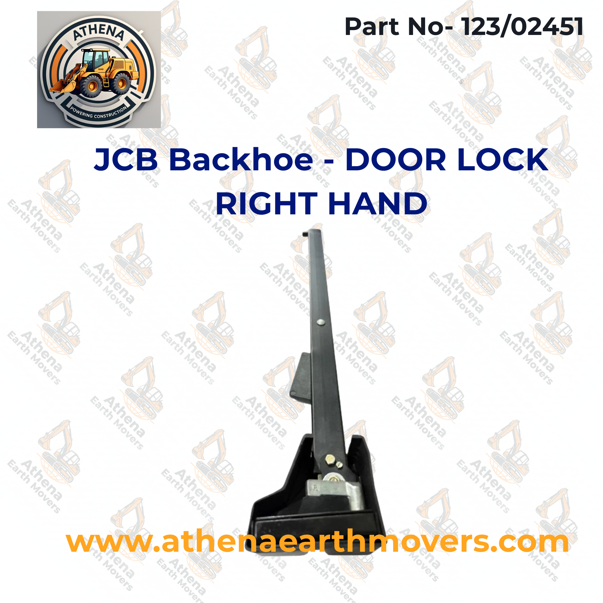 JCB Backhoe - DOOR LOCK RIGHT HAND (PART NO.123/02451)