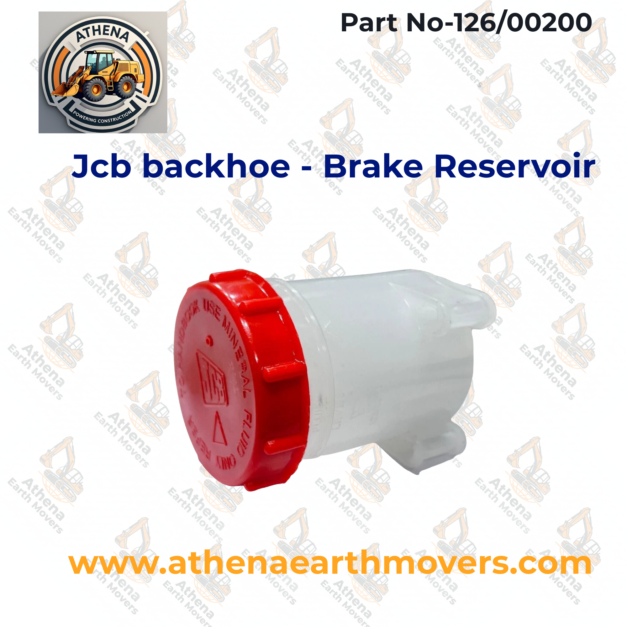 Jcb backhoe - Brake Reservoir Part No. 126/00200