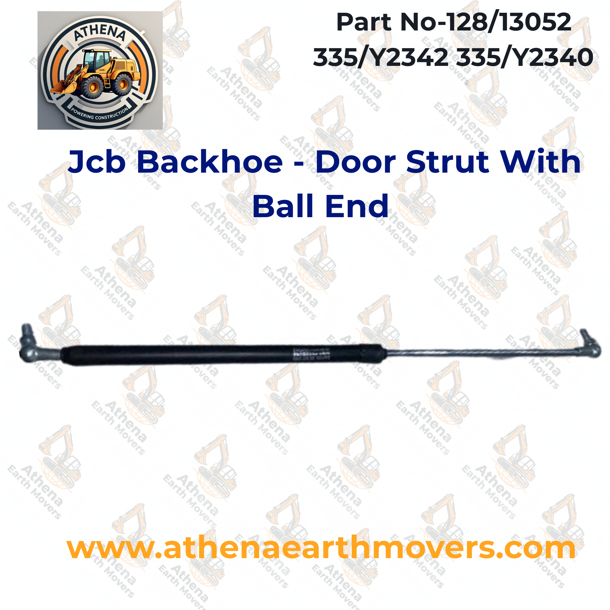 Jcb Backhoe - Door Strut With Ball End (128/13052 335/Y2342 335/Y2340)