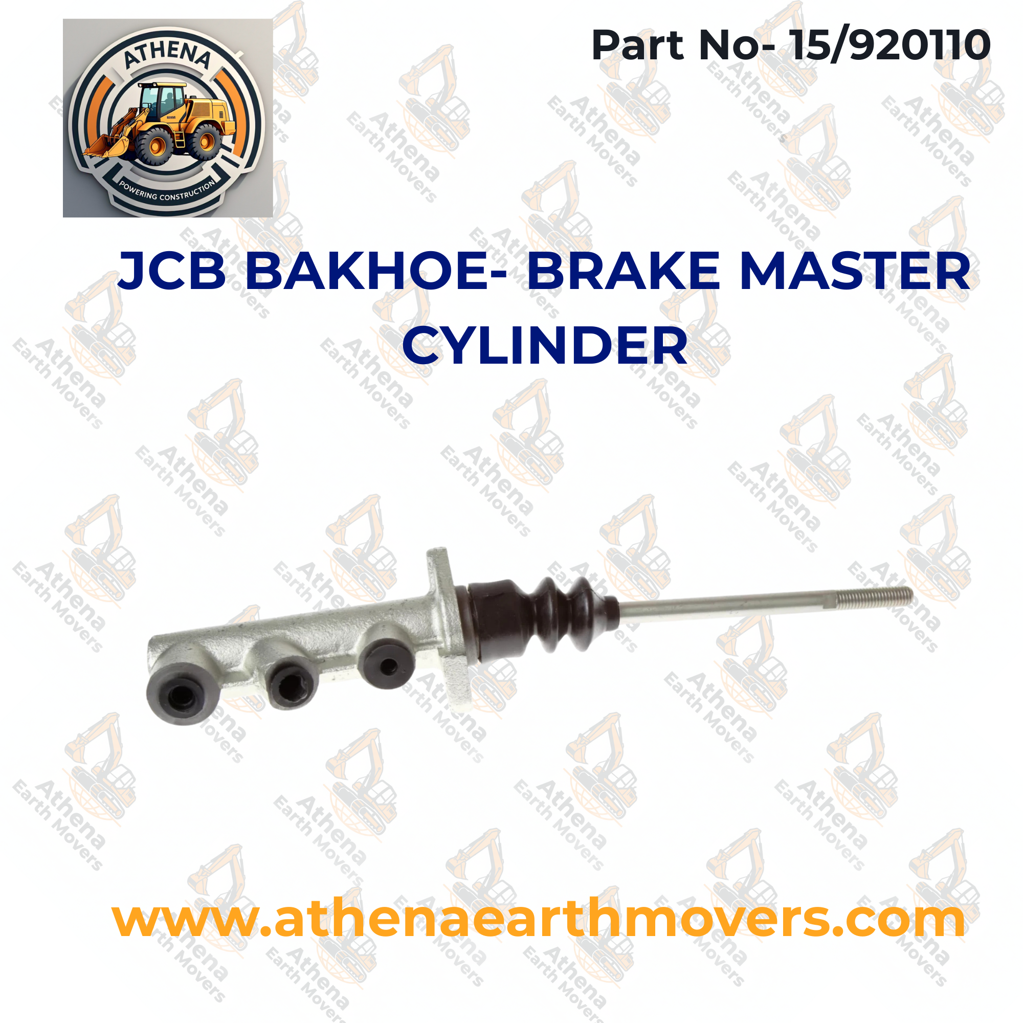 JCB BAKHOE- BRAKE MASTER CYLINDER (PART # 15/920110)