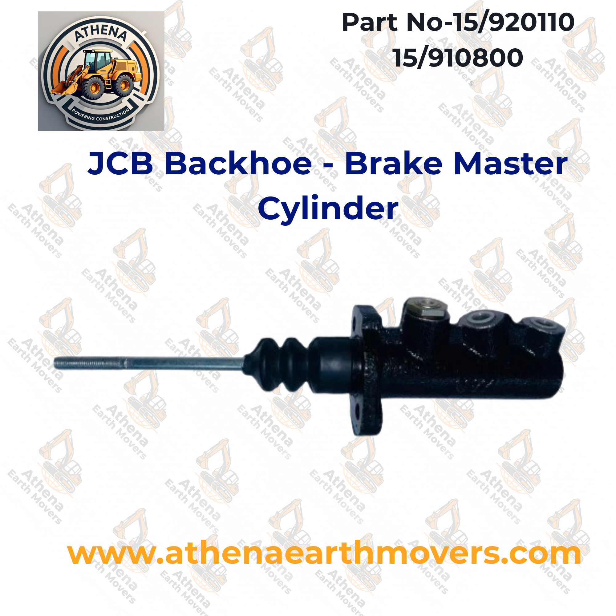 JCB Backhoe - Brake Master Cylinder (Part No. 15/920110 15/910800)