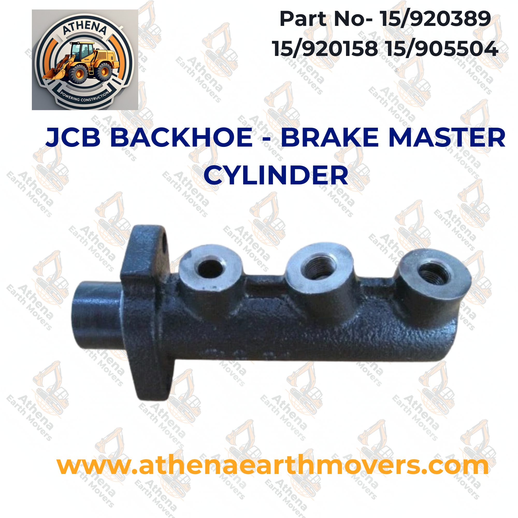 JCB BACKHOE - BRAKE MASTER CYLINDER (PART NO. 15/920389 15/920158 15/905504)