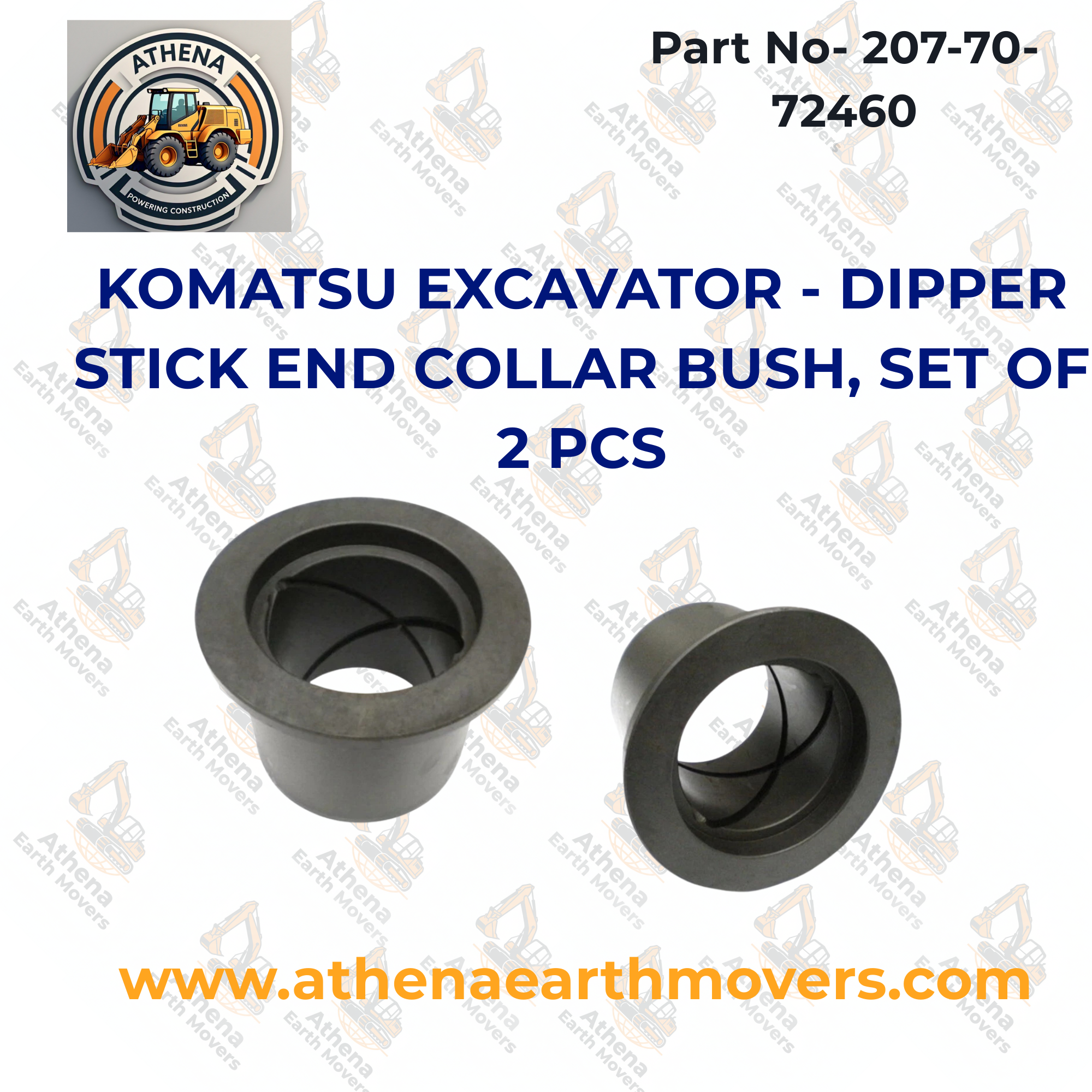 KOMATSU EXCAVATOR - DIPPER STICK END COLLAR BUSH, SET OF 2 PCS.(207-70-72460)