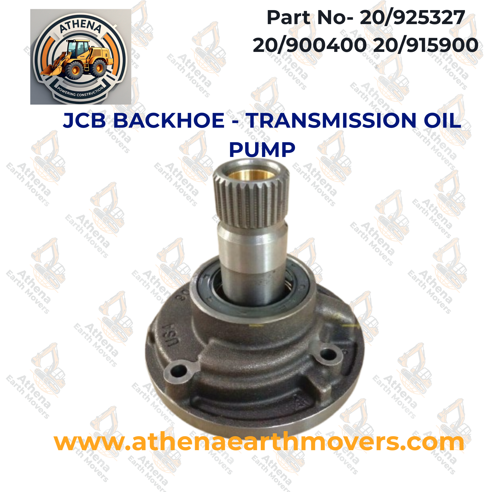 JCB BACKHOE - TRANSMISSION OIL PUMP (PART NO. 20/925327 20/900400 20/915900)