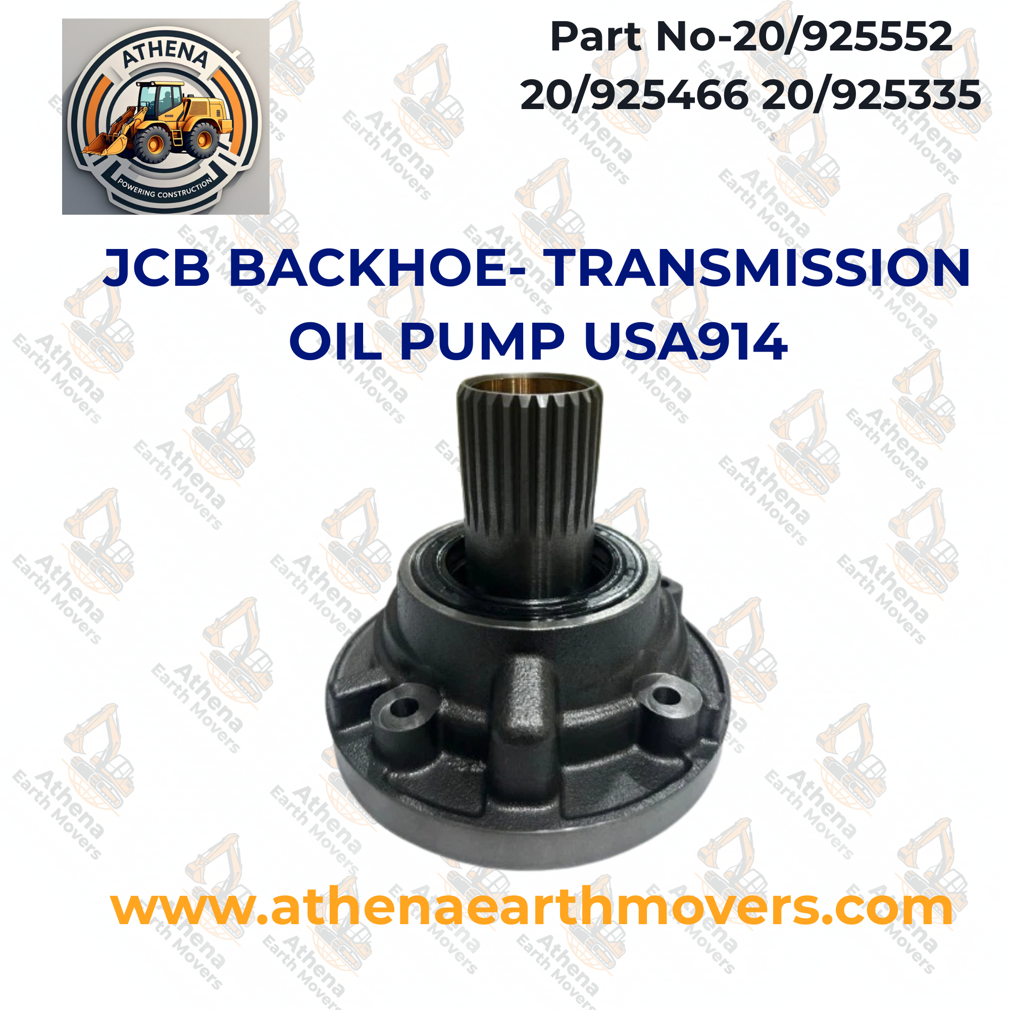 JCB BACKHOE- TRANSMISSION OIL PUMP USA914 (PART NO. 20/925552 20/925466 20/925335)