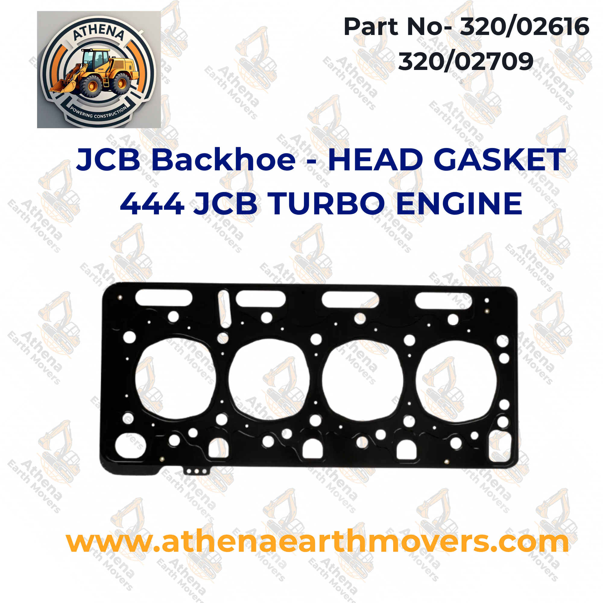 JCB Backhoe - HEAD GASKET 444 JCB TURBO ENGINE (PART NO. 320/02616 320/02709)