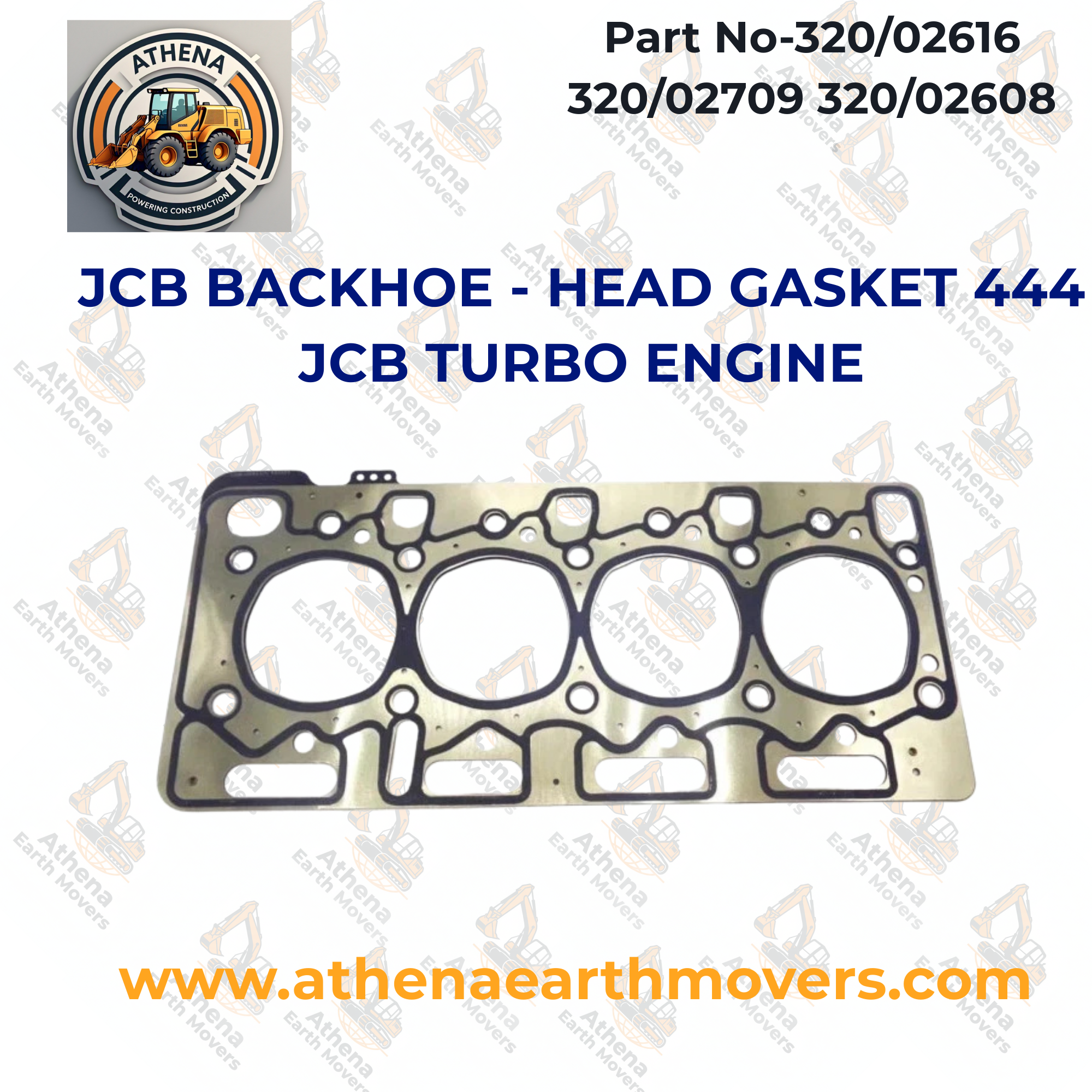 JCB BACKHOE - HEAD GASKET 444 JCB TURBO ENGINE (320/02616 320/02709 320/02608)