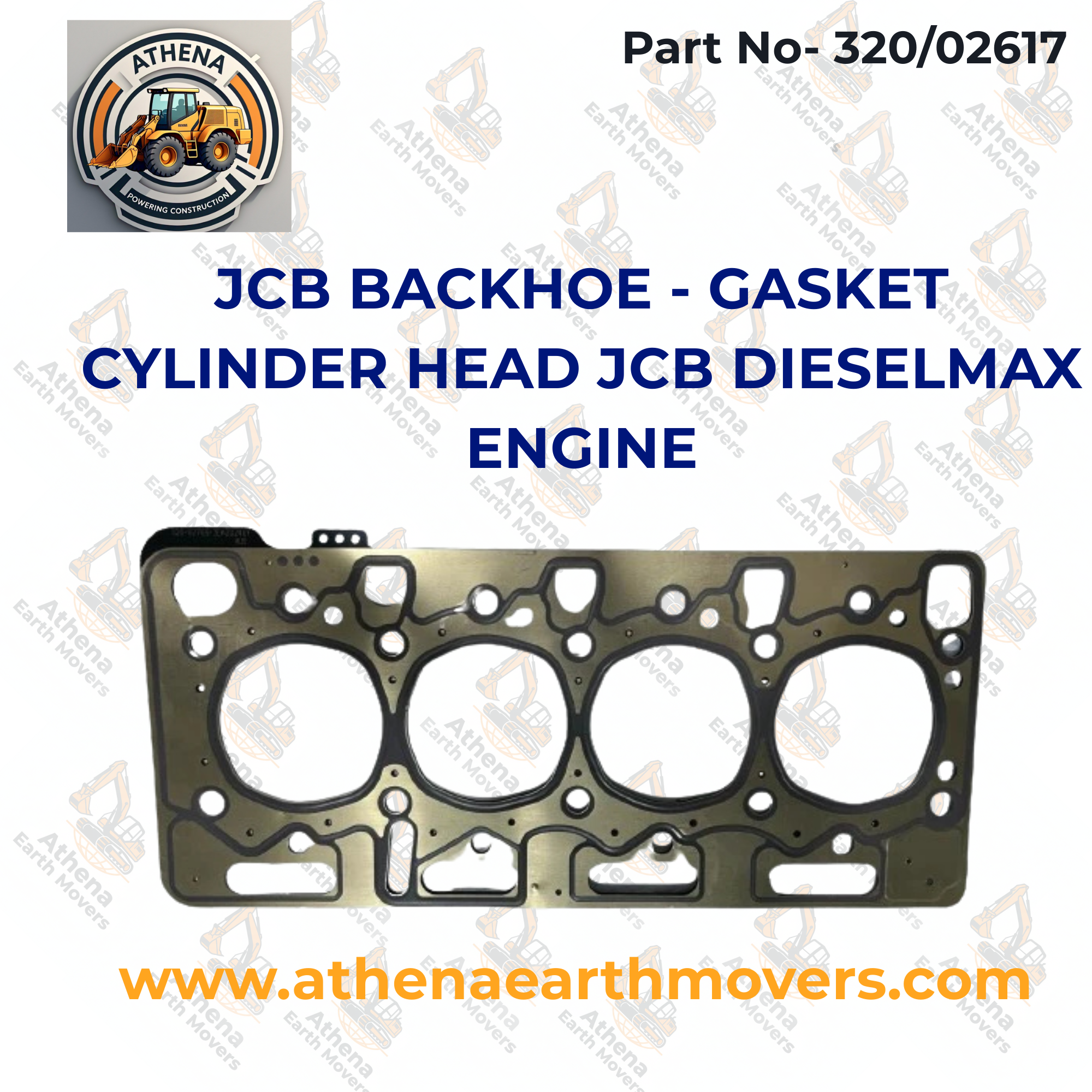 JCB BACKHOE - GASKET CYLINDER HEAD JCB DIESELMAX ENGINE (PART NO. 320/02617)