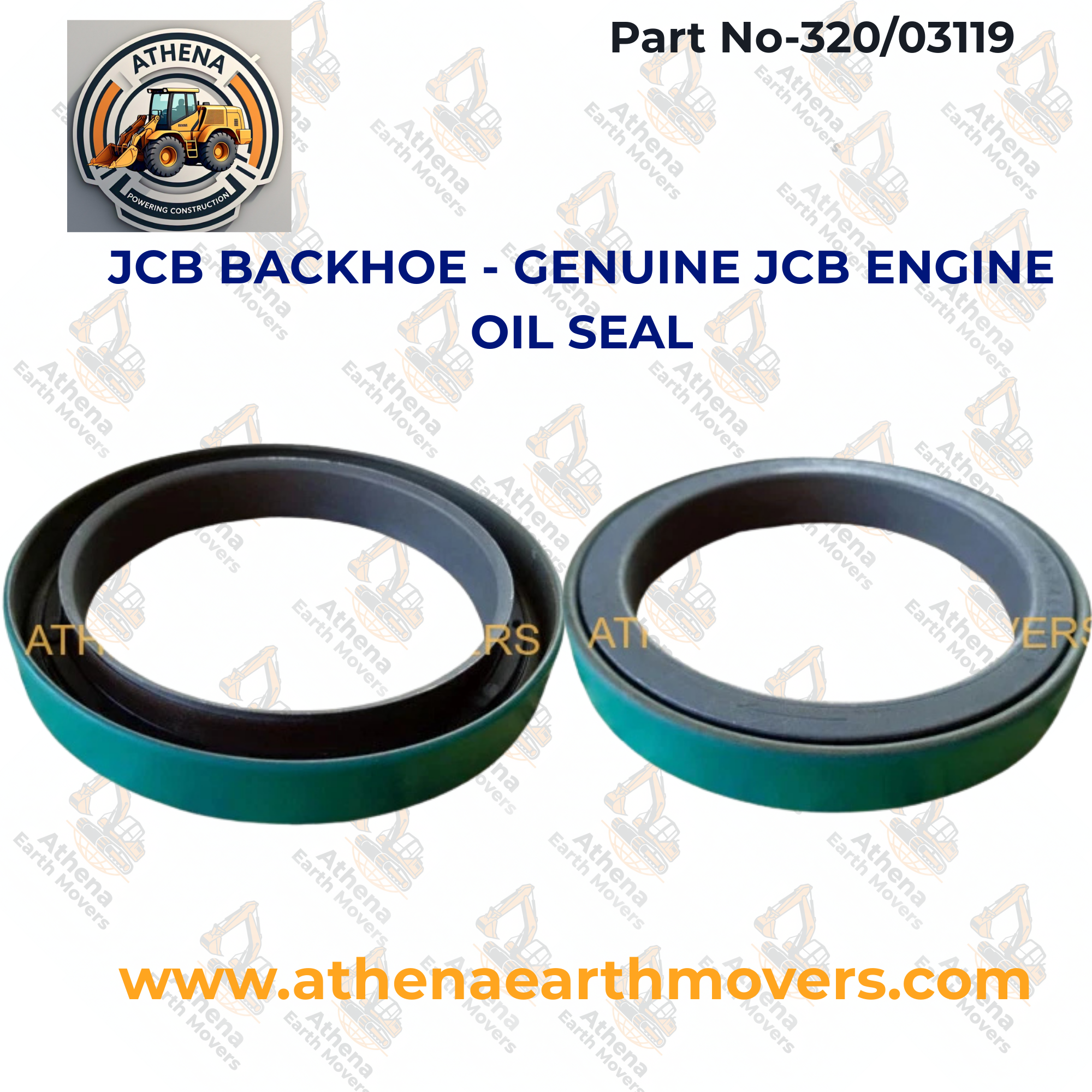 JCB BACKHOE - GENUINE JCB ENGINE OIL SEAL (PART NO. 320/03119)
