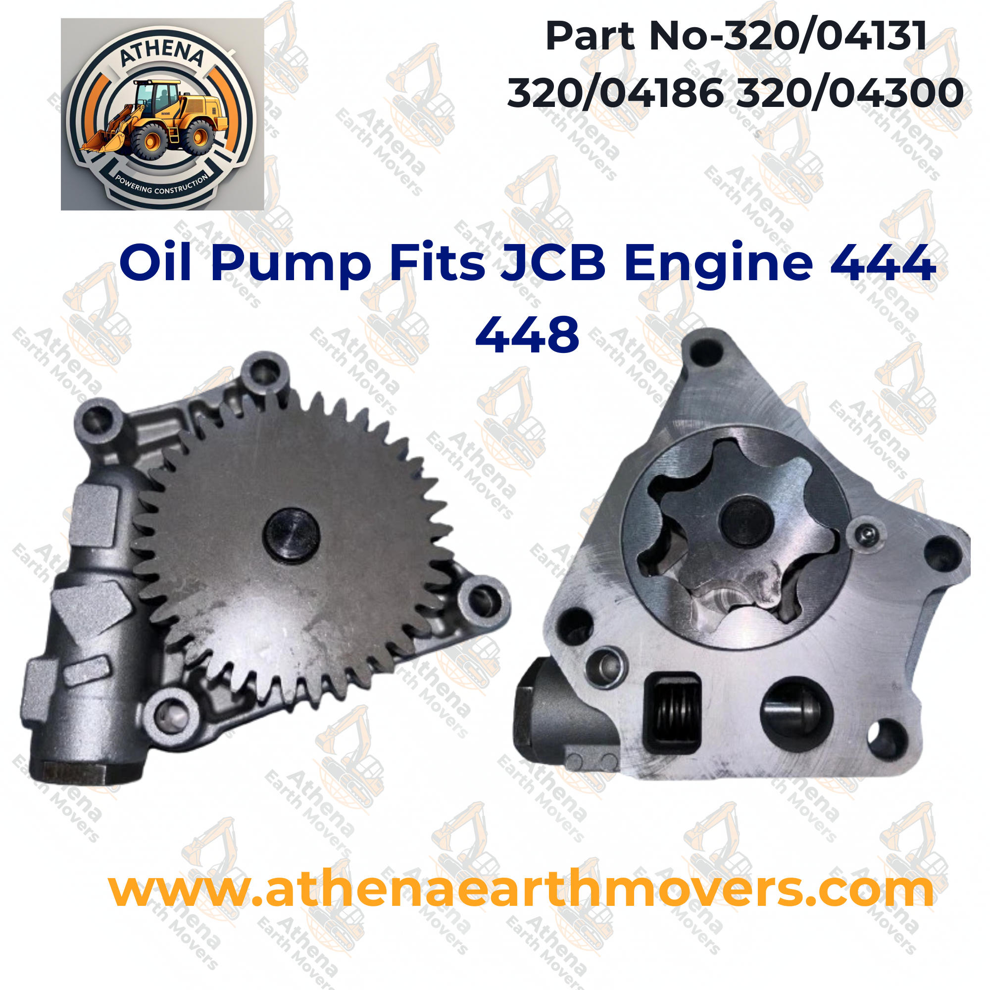 Oil Pump Fits JCB Engine 444 448 320/04131 320/04186 320/04300