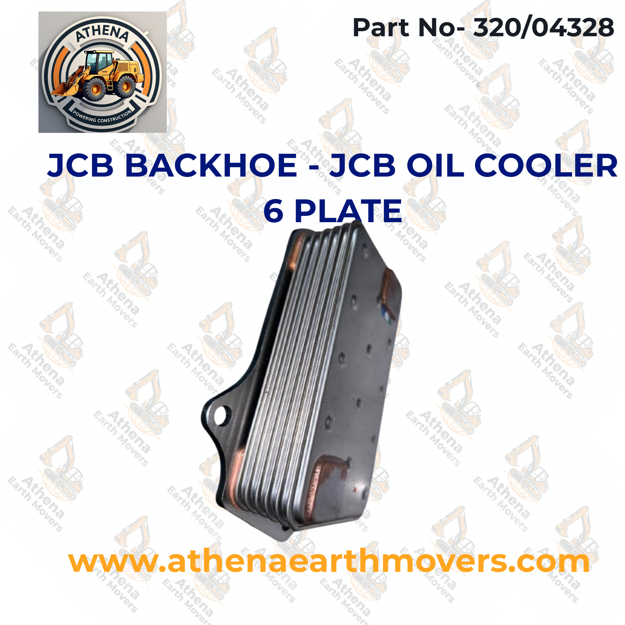 JCB BACKHOE - JCB OIL COOLER 6 PLATE (PART NO. 320/04328)