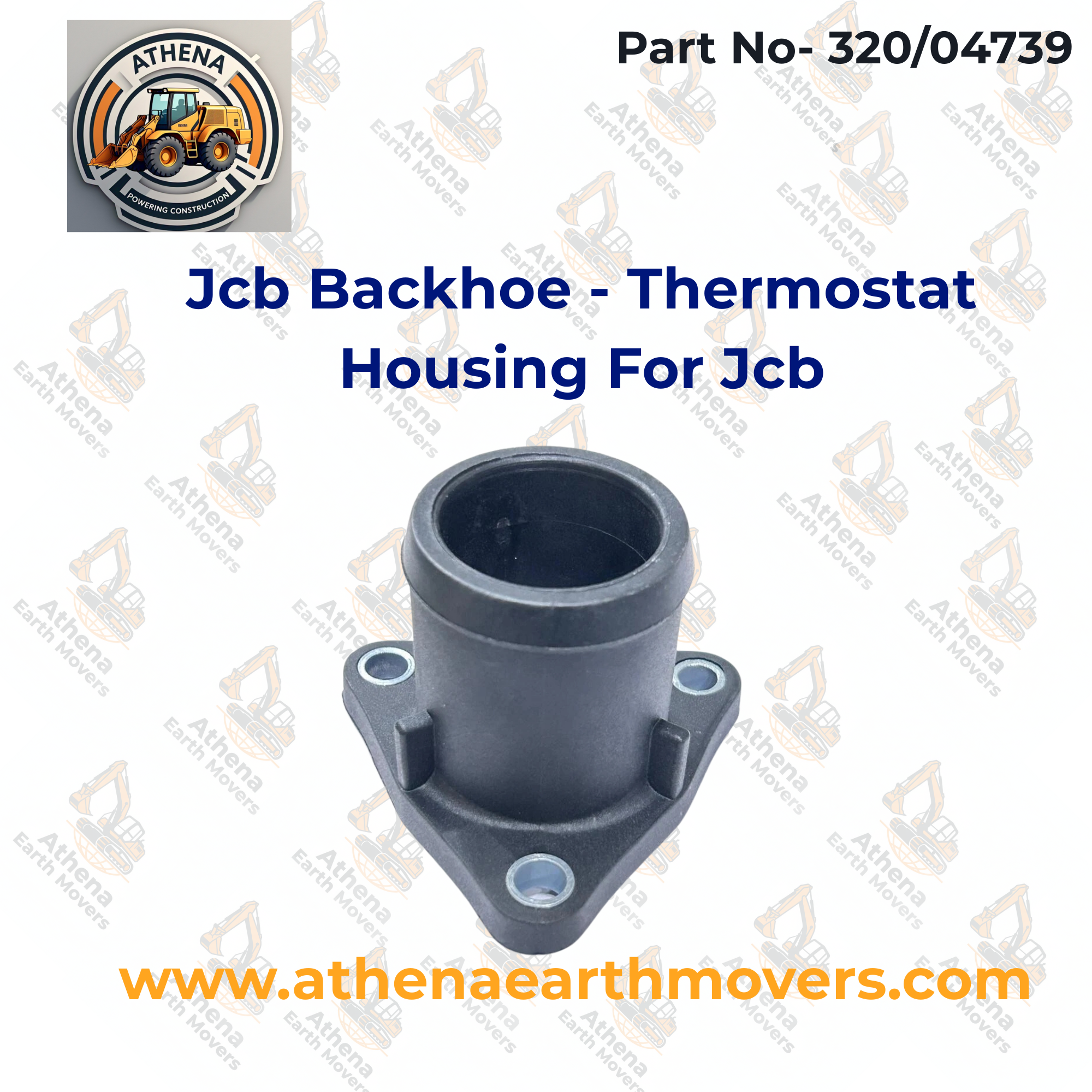 Jcb Backhoe - Thermostat Housing For Jcb (Part No. 320/04739)