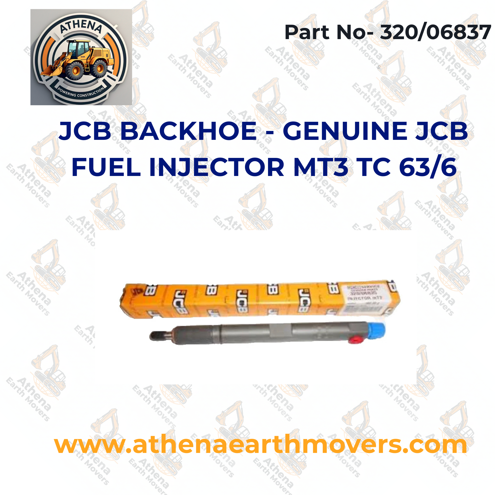 JCB BACKHOE - GENUINE JCB FUEL INJECTOR MT3 TC 63/6 (PART NO. 320/06837)