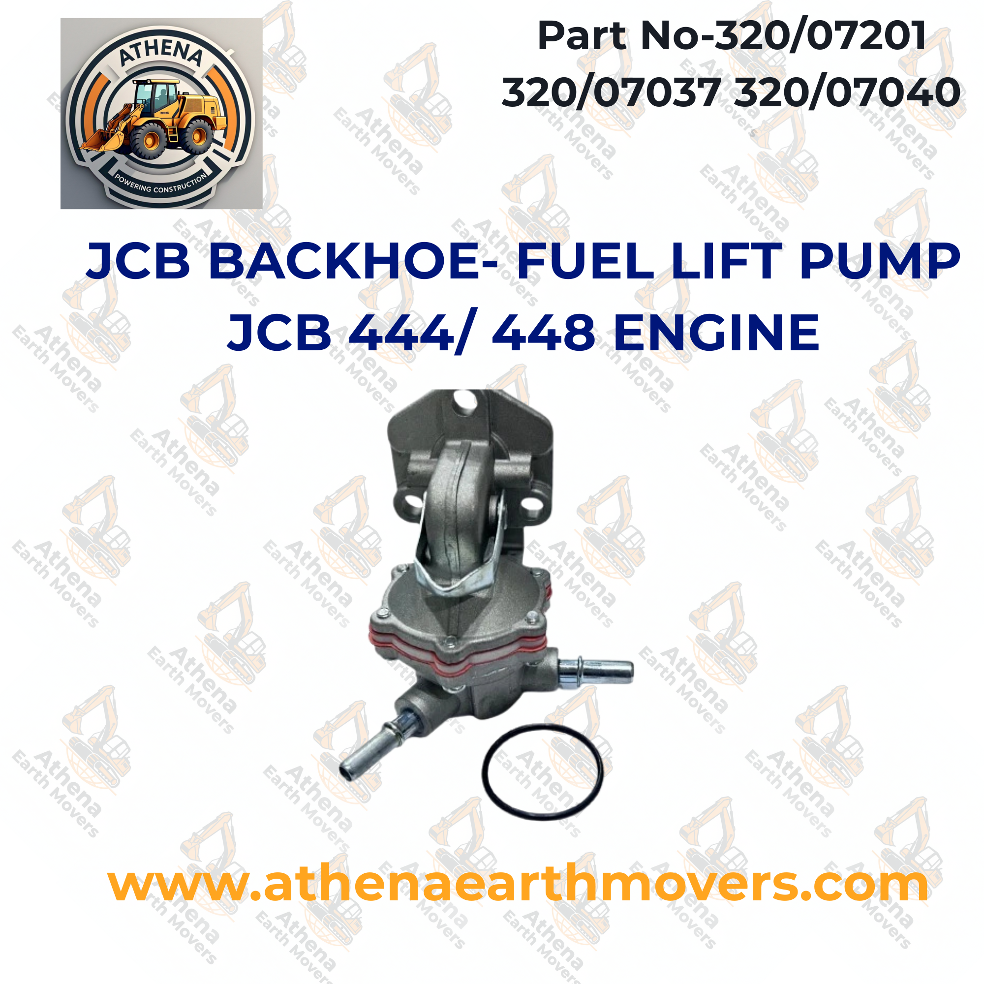 JCB BACKHOE- FUEL LIFT PUMP JCB 444/ 448 ENGINE (320/07201 320/07037 320/07040)