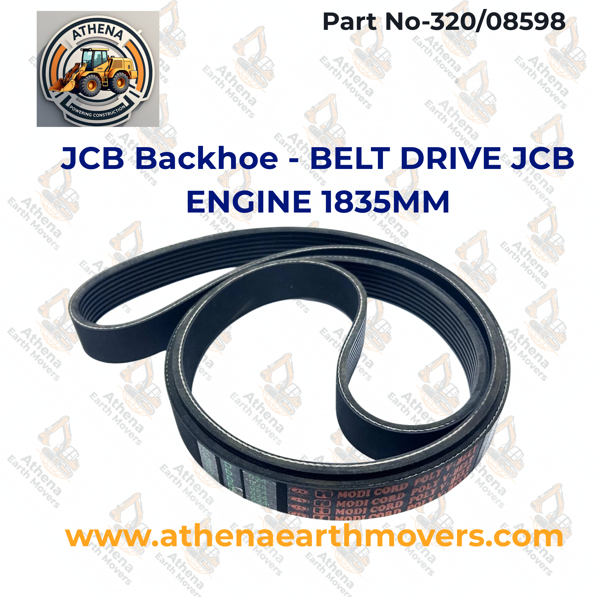 JCB Backhoe - BELT DRIVE JCB ENGINE 1835MM (PART NO. 320/08598)