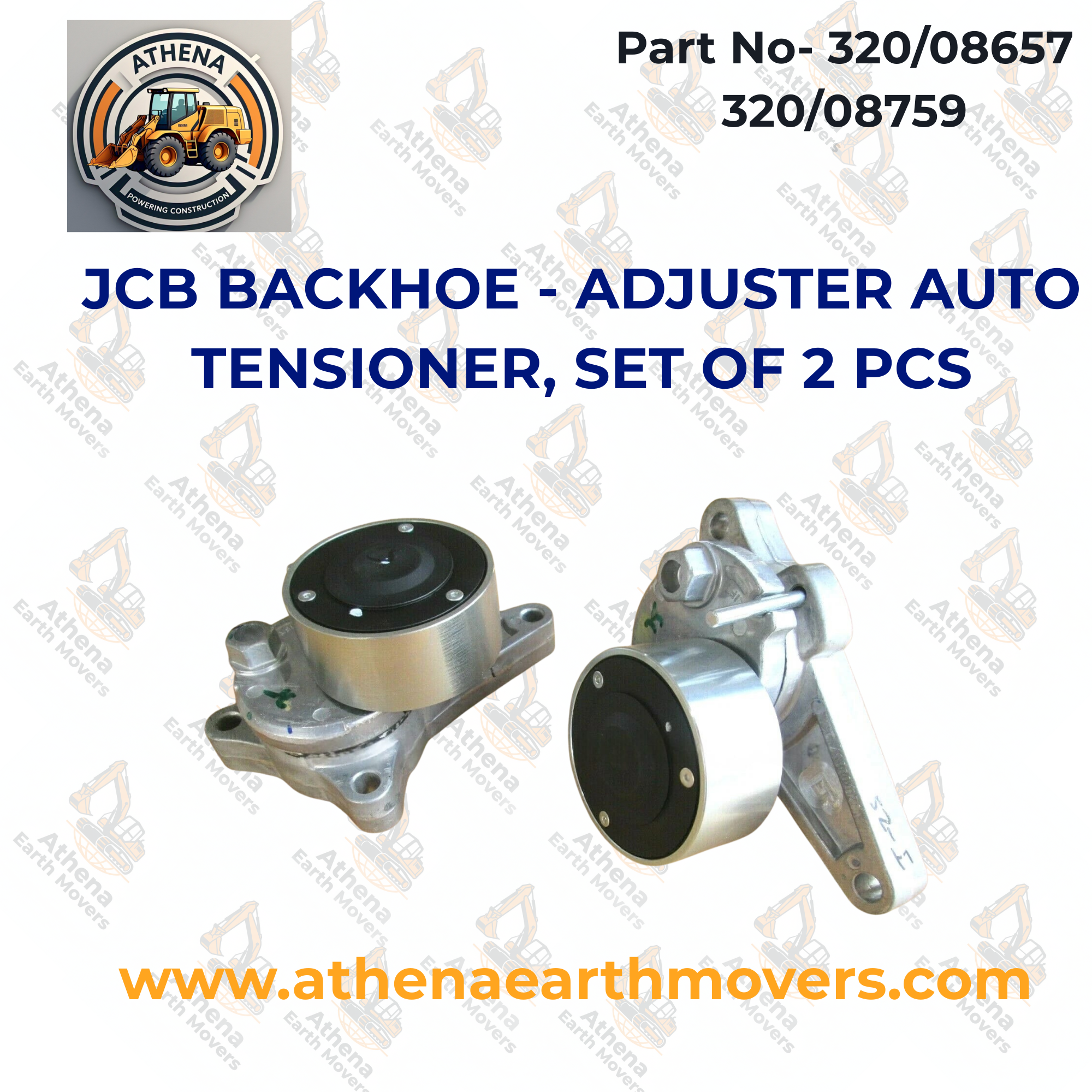 JCB BACKHOE - ADJUSTER AUTO TENSIONER, SET OF 2 PCS. (PART# 320/08657 320/08759)