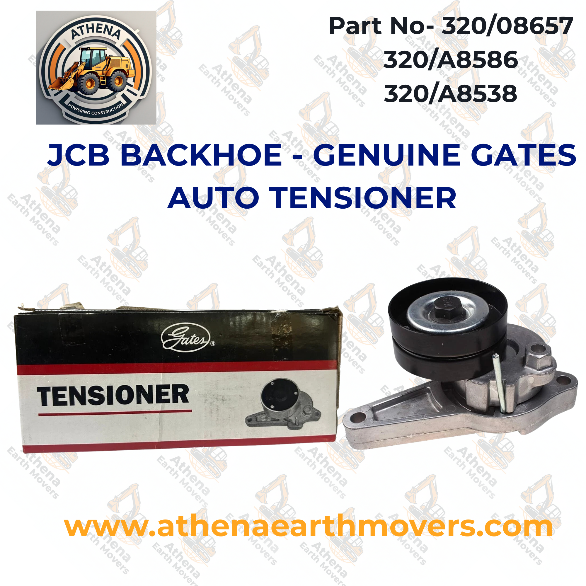 JCB BACKHOE - GENUINE GATES AUTO TENSIONER (320/08657 320/A8586 320/A8538)