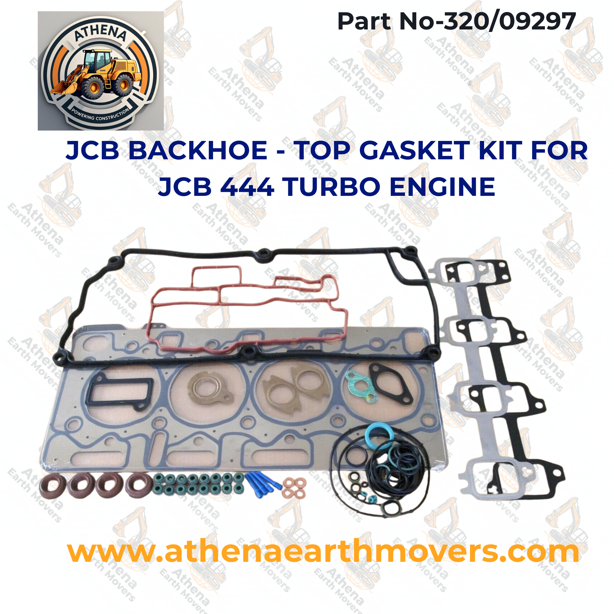 JCB BACKHOE - TOP GASKET KIT FOR JCB 444 TURBO ENGINE (PART NO. 320/09297)