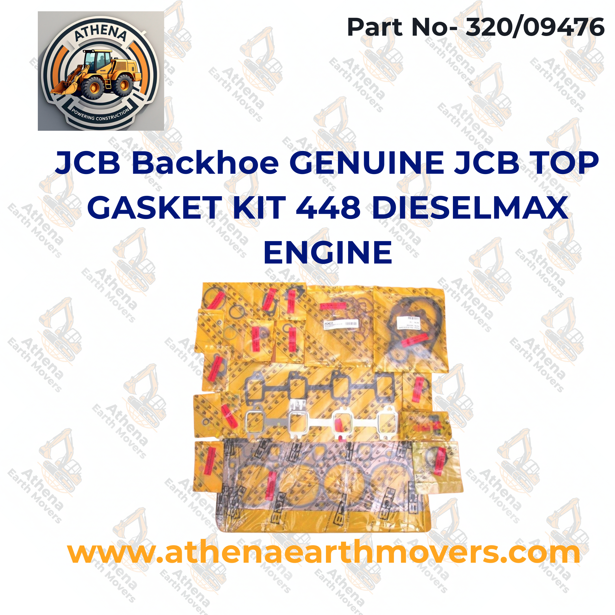 JCB Backhoe GENUINE JCB TOP GASKET KIT 448 DIESELMAX ENGINE (PART# 320/09476)