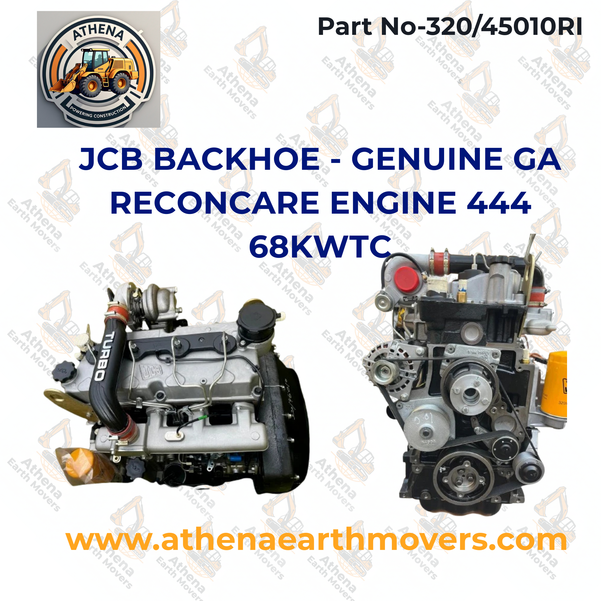 JCB BACKHOE - GENUINE GA RECONCARE ENGINE 444 68KWTC PART CODE - 320/45010RI