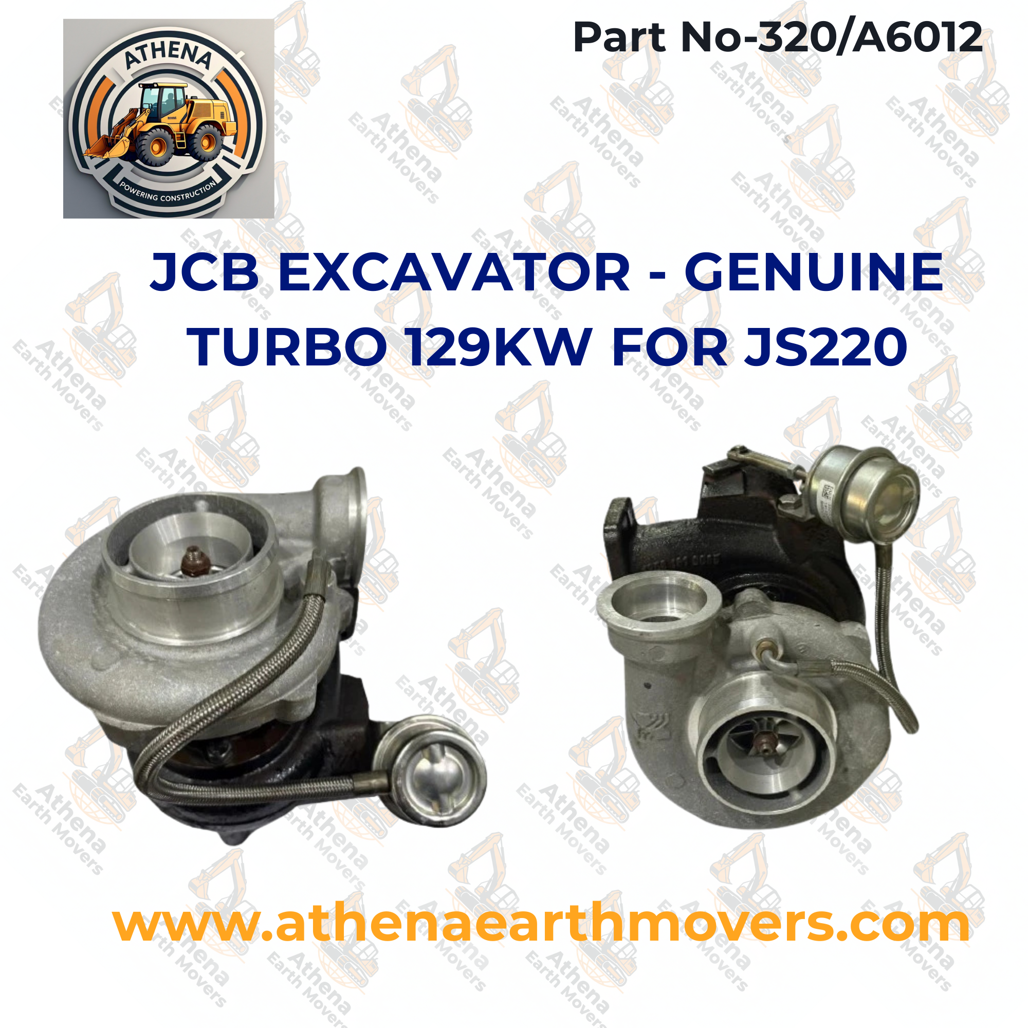 JCB EXCAVATOR - GENUINE TURBO 320/A6012 129KW FOR JS220 PART NO 320/A6012