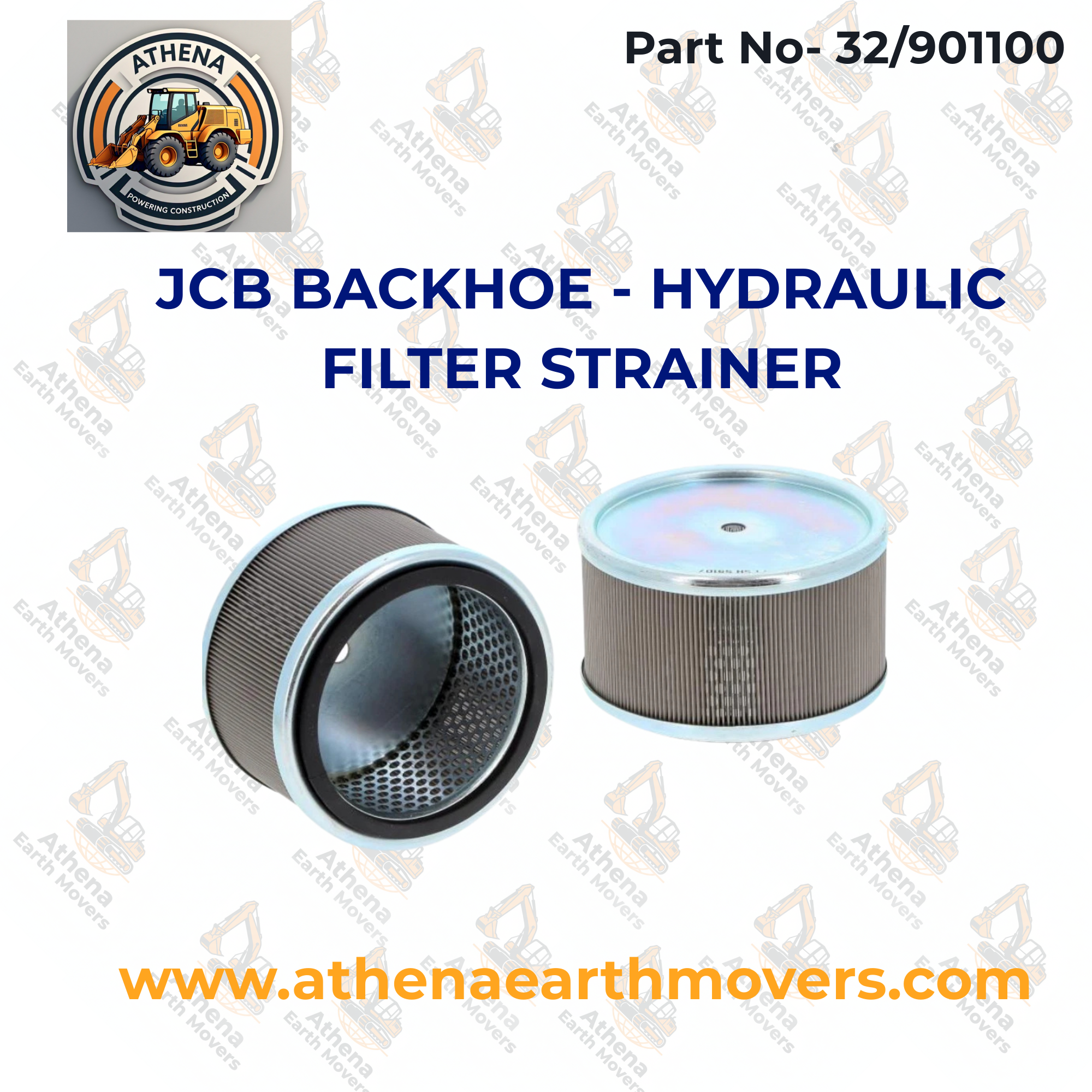 JCB BACKHOE - HYDRAULIC FILTER STRAINER (PART NO. 32/901100)