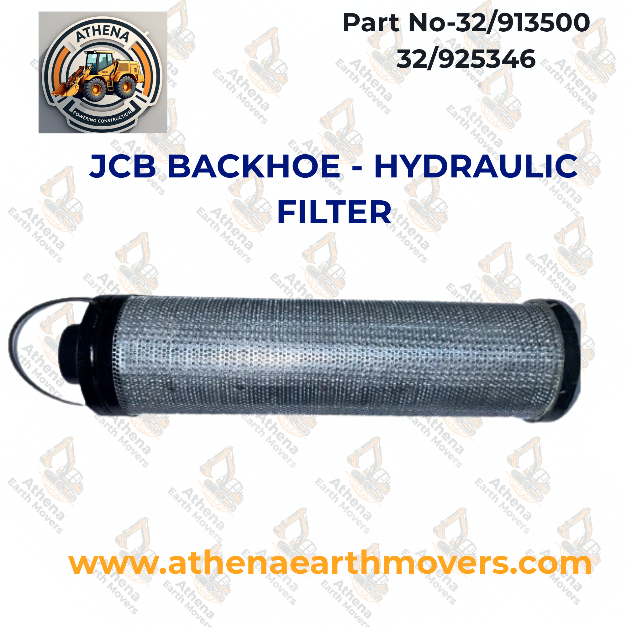 JCB BACKHOE - HYDRAULIC FILTER (JCB PART NO. 32/913500 32/925346)