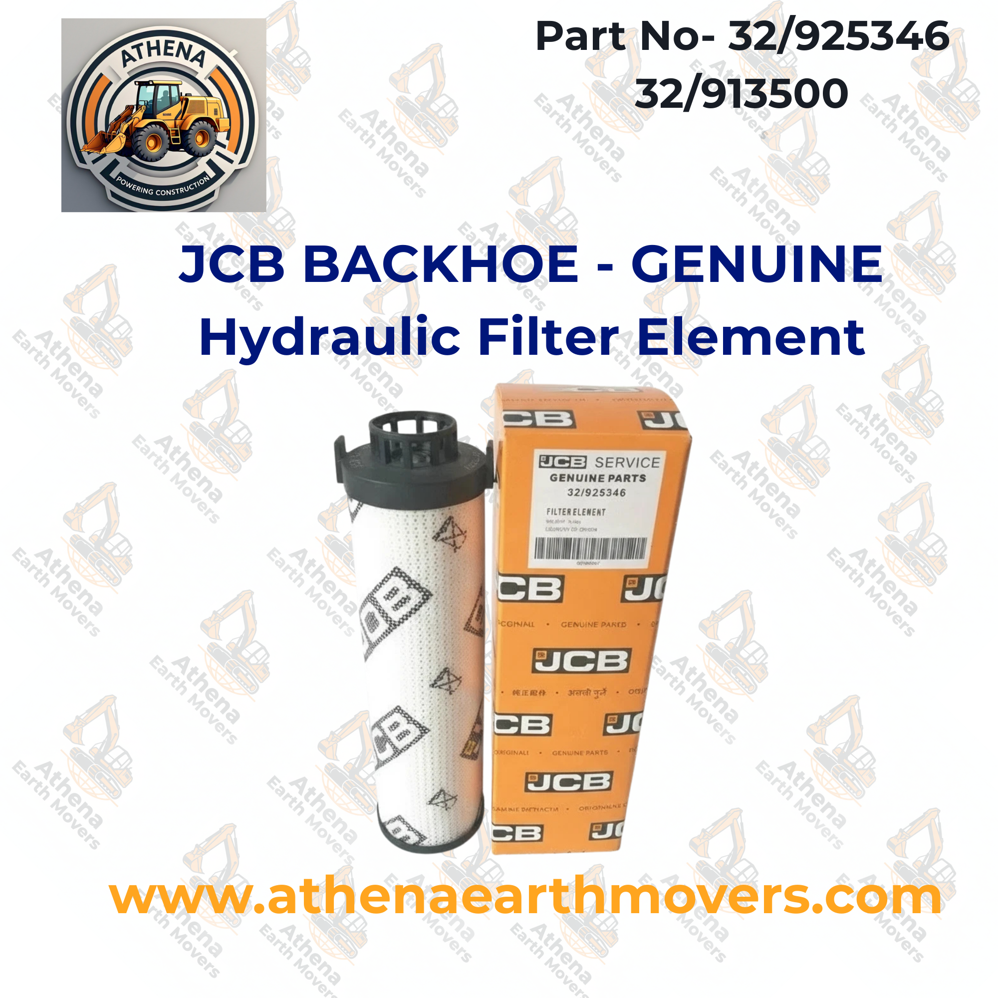 JCB BACKHOE - GENUINE Hydraulic Filter Element 32/925346 32/913500