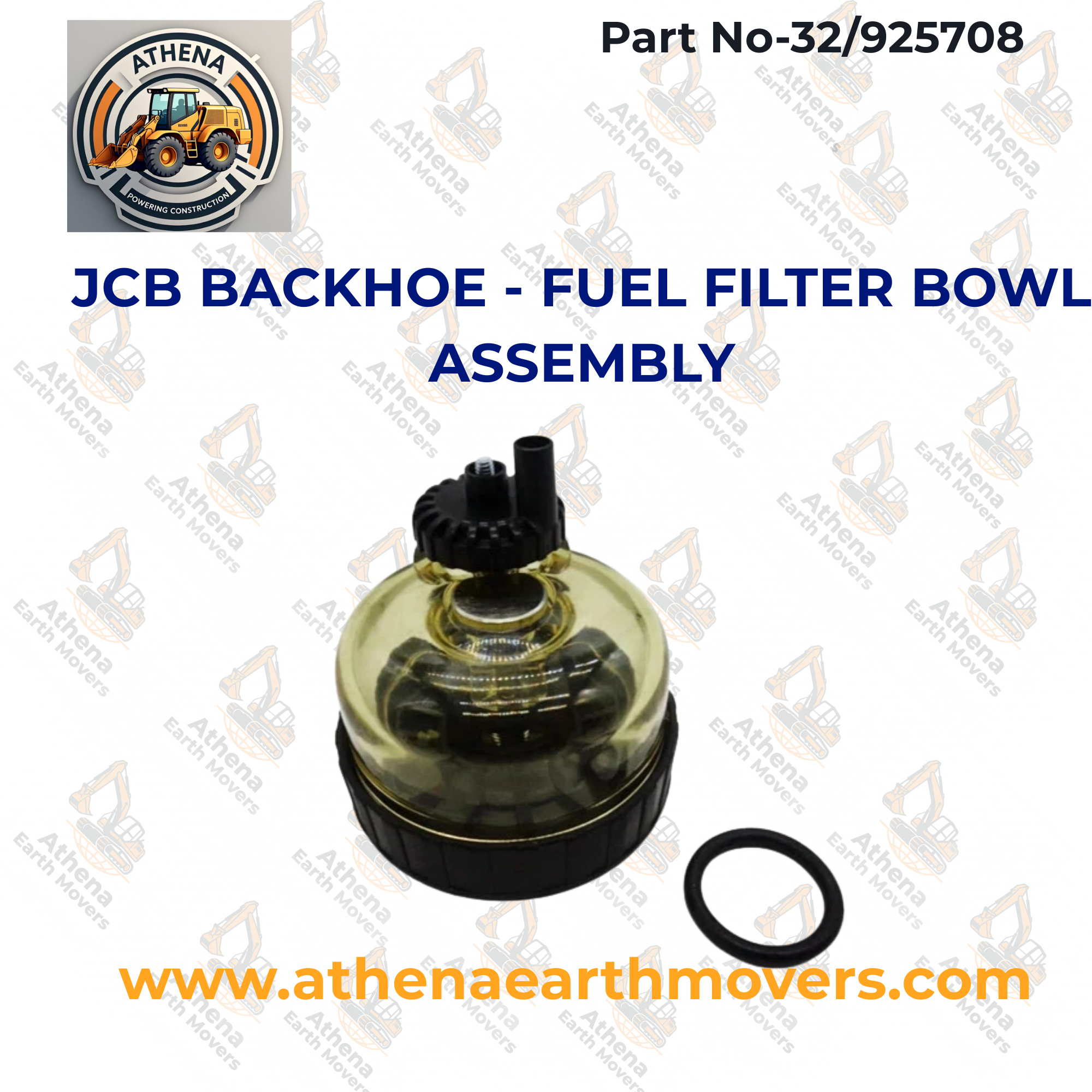 JCB BACKHOE - FUEL FILTER BOWL ASSEMBLY (PART NO. 32/925708)