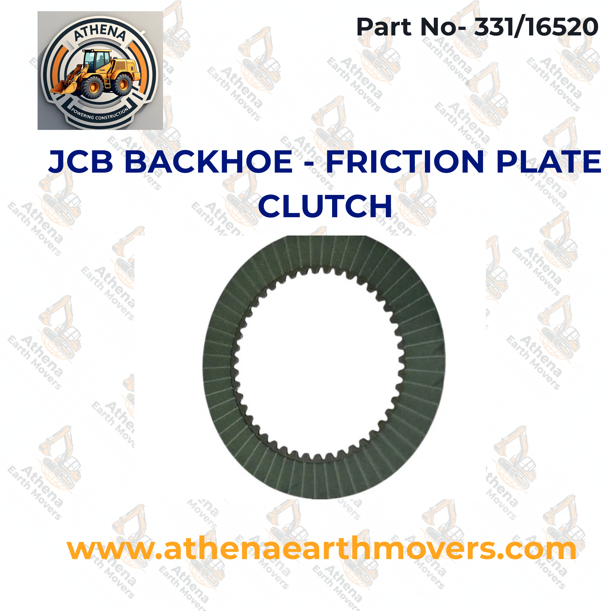 JCB BACKHOE - FRICTION PLATE CLUTCH, 1 PC. (PART NO. 331/16520)