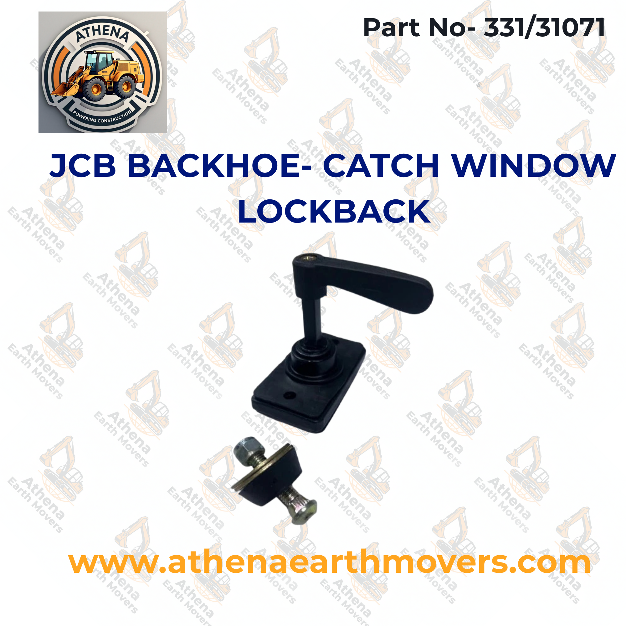 JCB BACKHOE- CATCH WINDOW LOCKBACK (PART NO. 331/31071)