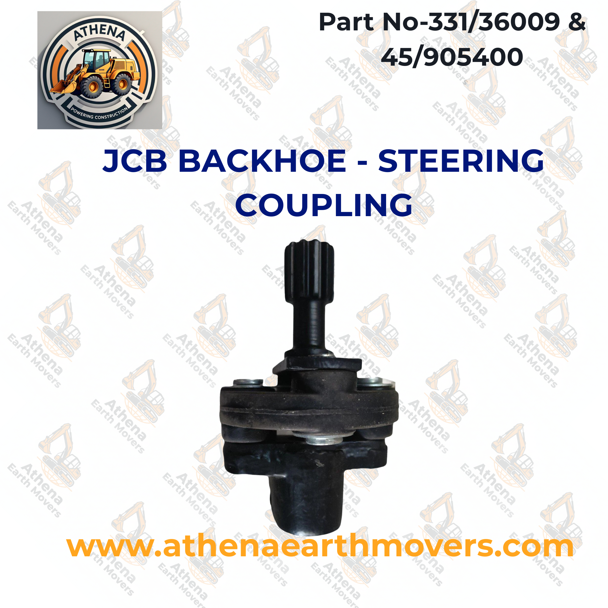 JCB BACKHOE - STEERING COUPLING (PART NO. 331/36009 & 45/905400)