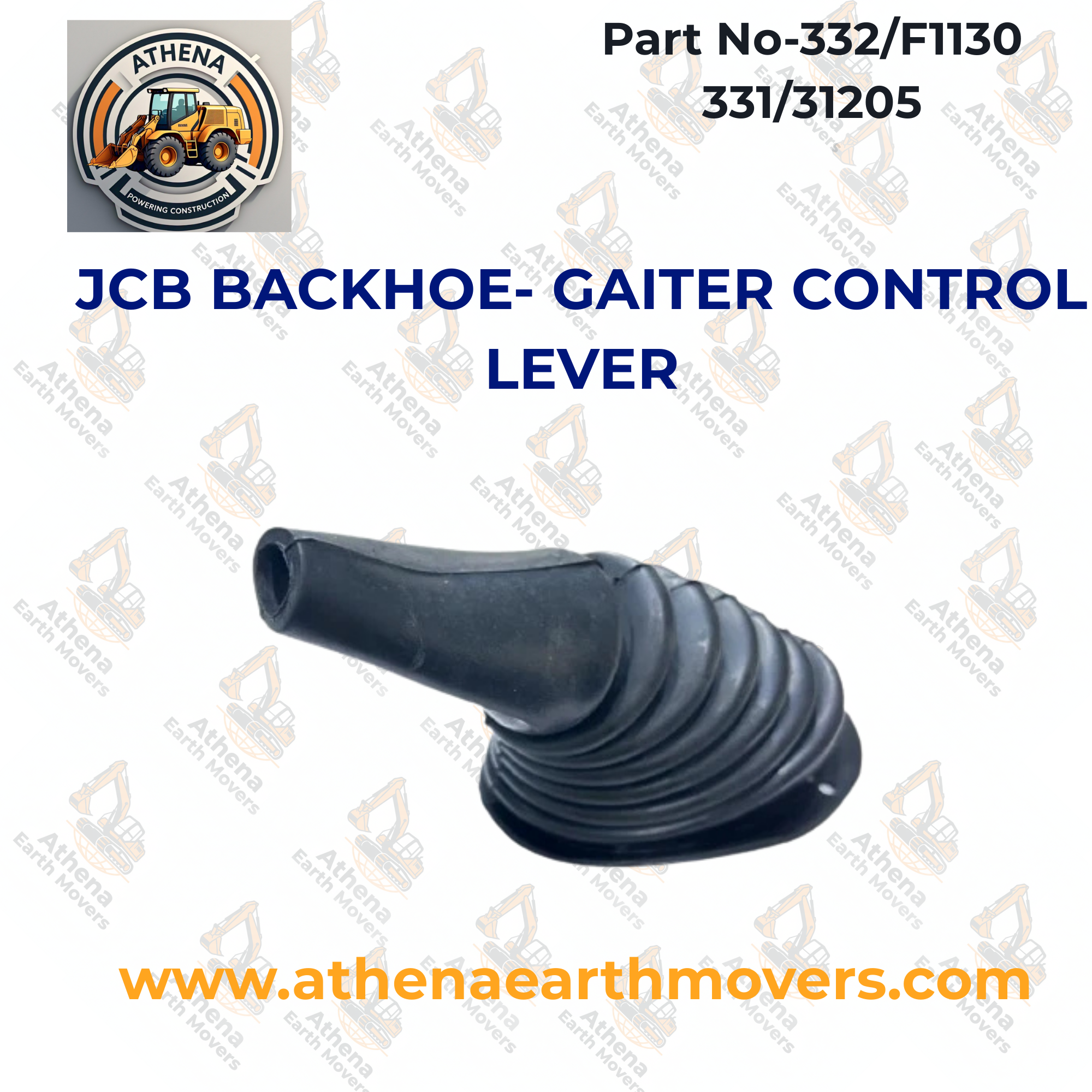 JCB BACKHOE- GAITER CONTROL LEVER (PART NO. 332/F1130 331/31205)