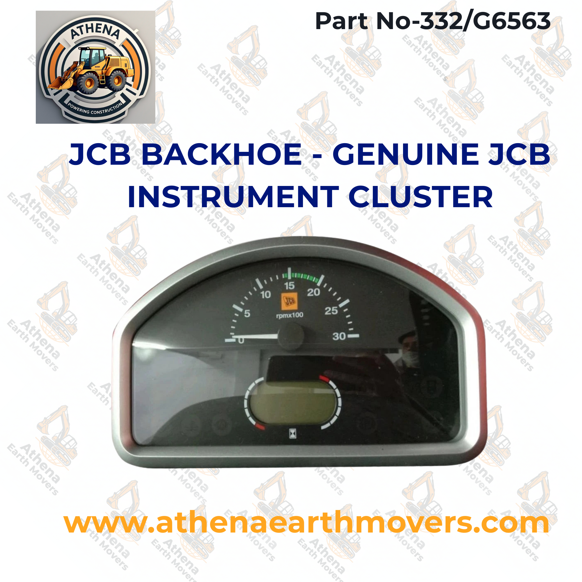 JCB BACKHOE - GENUINE JCB INSTRUMENT CLUSTER (PART NO. 332/G6563)