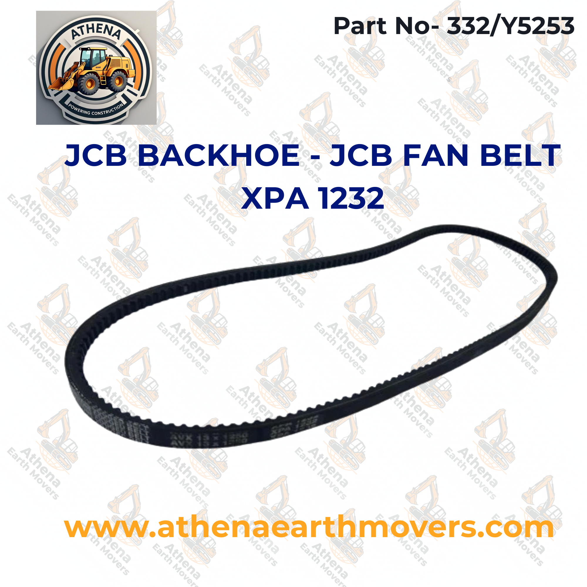 JCB BACKHOE - JCB FAN BELT XPA 1232 (PART NO. 332/Y5253)