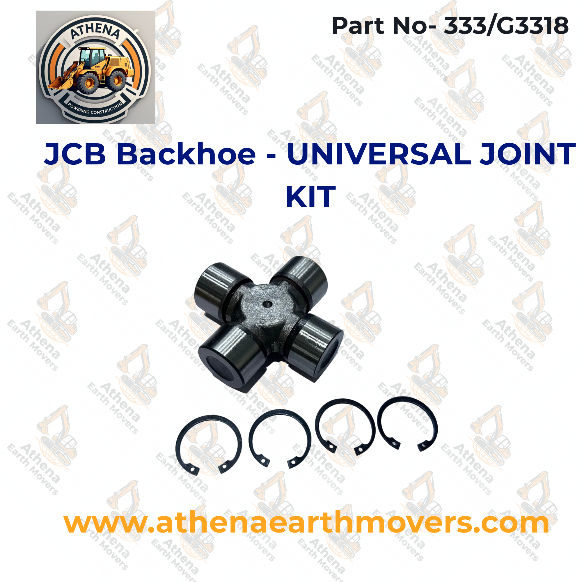 JCB Backhoe - UNIVERSAL JOINT KIT (PART NO. 333/G3318)