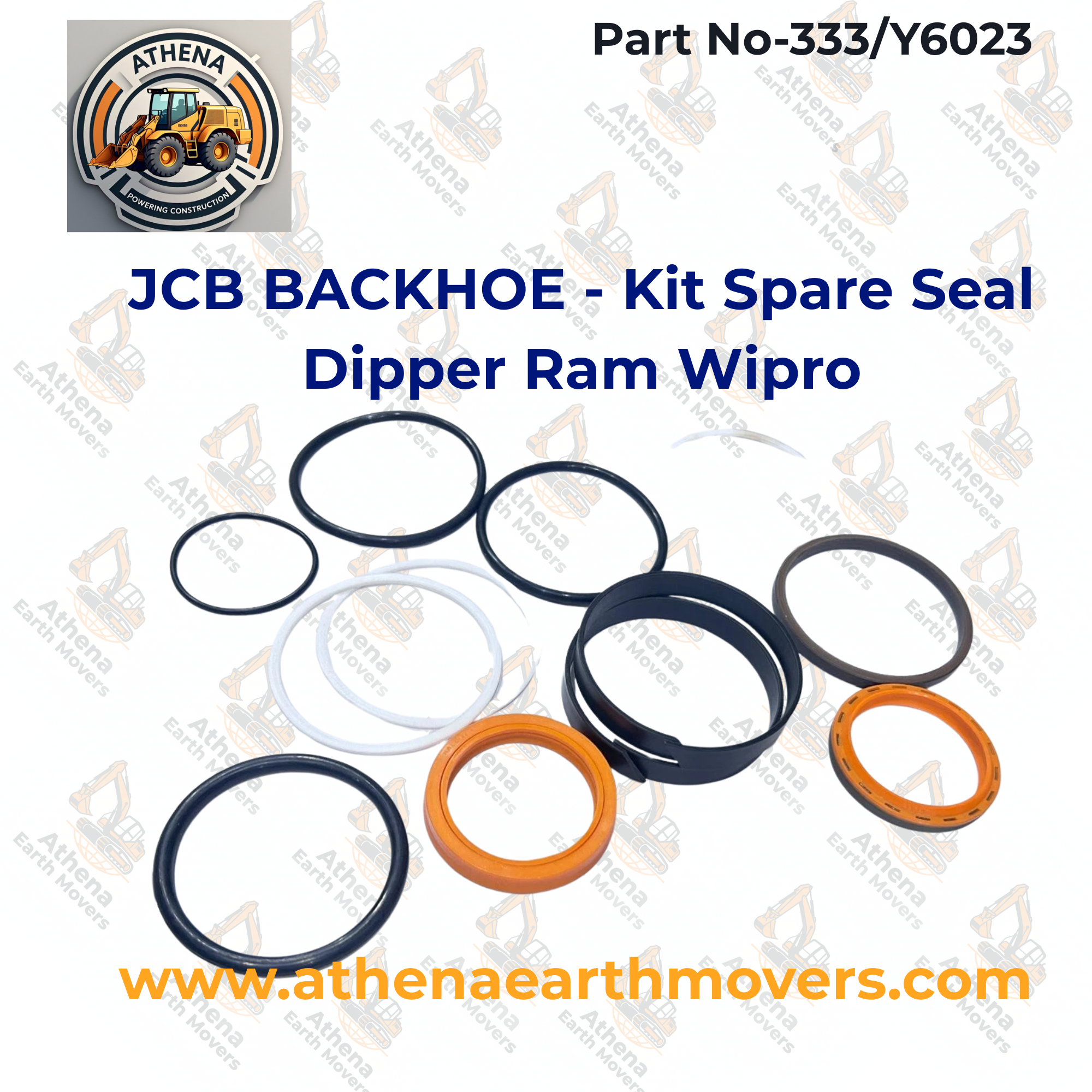 JCB BACKHOE - Kit Spare Seal Dipper Ram Wipro (Part No. 333/Y6023)