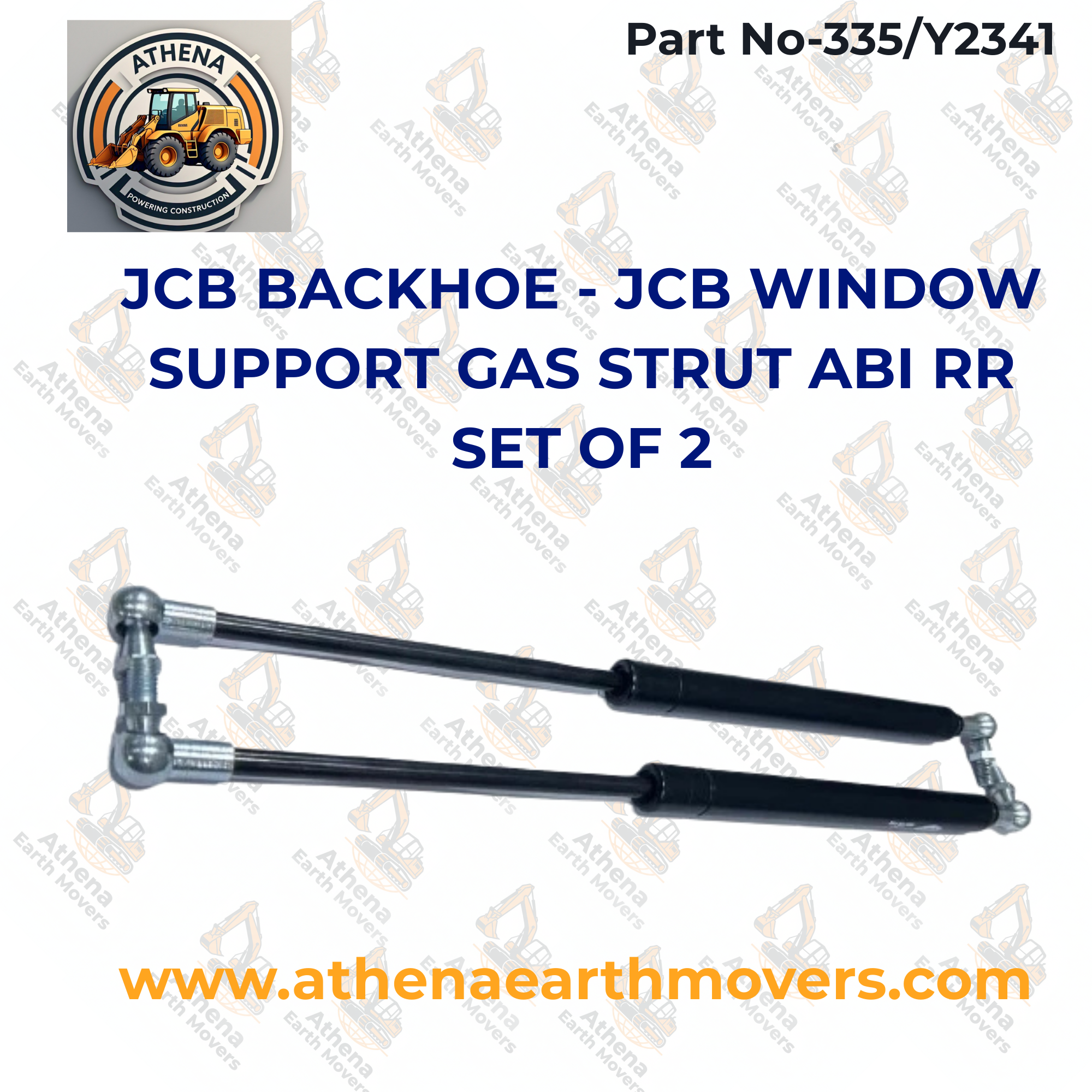 JCB BACKHOE - JCB WINDOW SUPPORT GAS STRUT ABI RR (PART NUMBER: 335/Y2341) SET OF 2