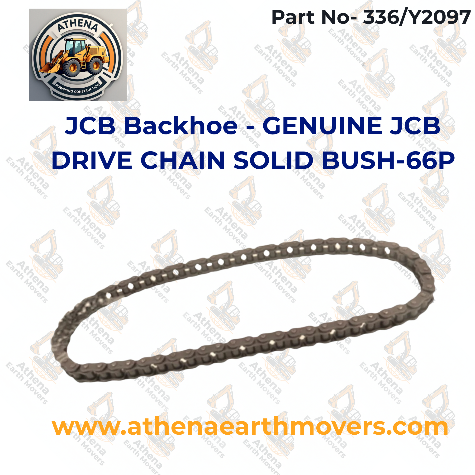JCB Backhoe - GENUINE JCB DRIVE CHAIN SOLID BUSH-66P (PART NUMBER: 336/Y2097)