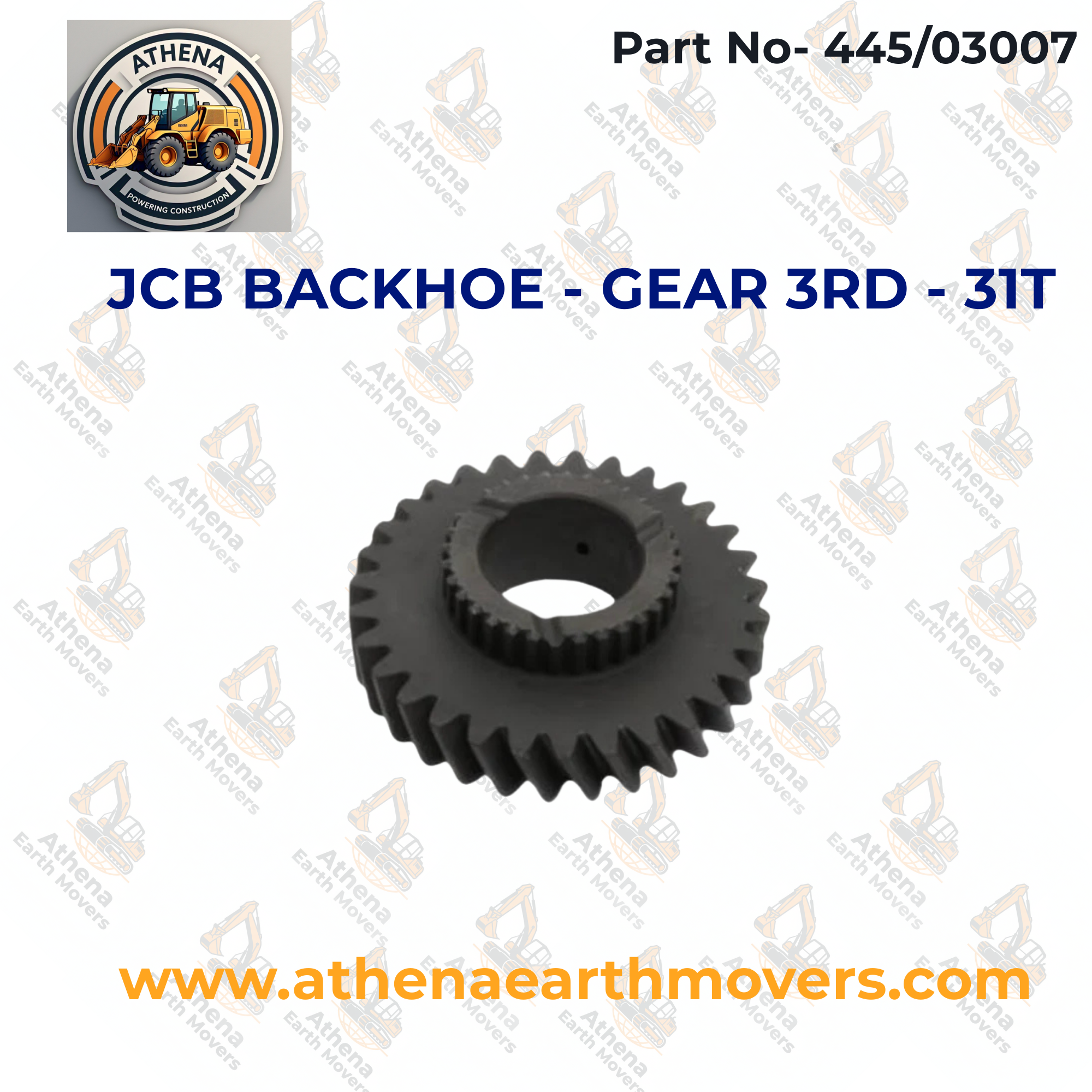 JCB BACKHOE - GEAR 3RD - 31T (PART NO. 445/03007)