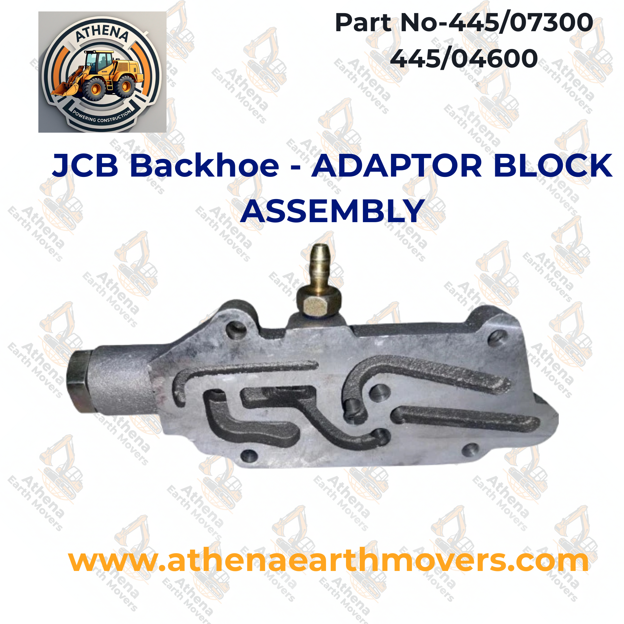 JCB Backhoe - ADAPTOR BLOCK ASSEMBLY (PART NO. 445/07300 445/04600)