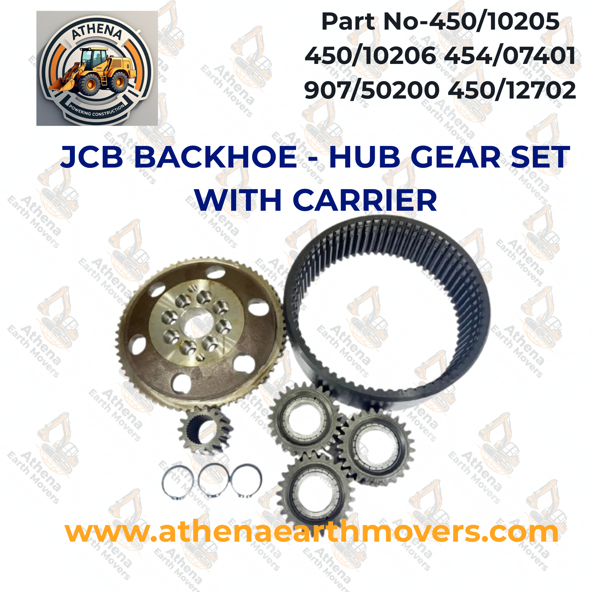 JCB BACKHOE - HUB GEAR SET WITH CARRIER(450/10205 450/10206 454/07401 907/50200 450/12702)