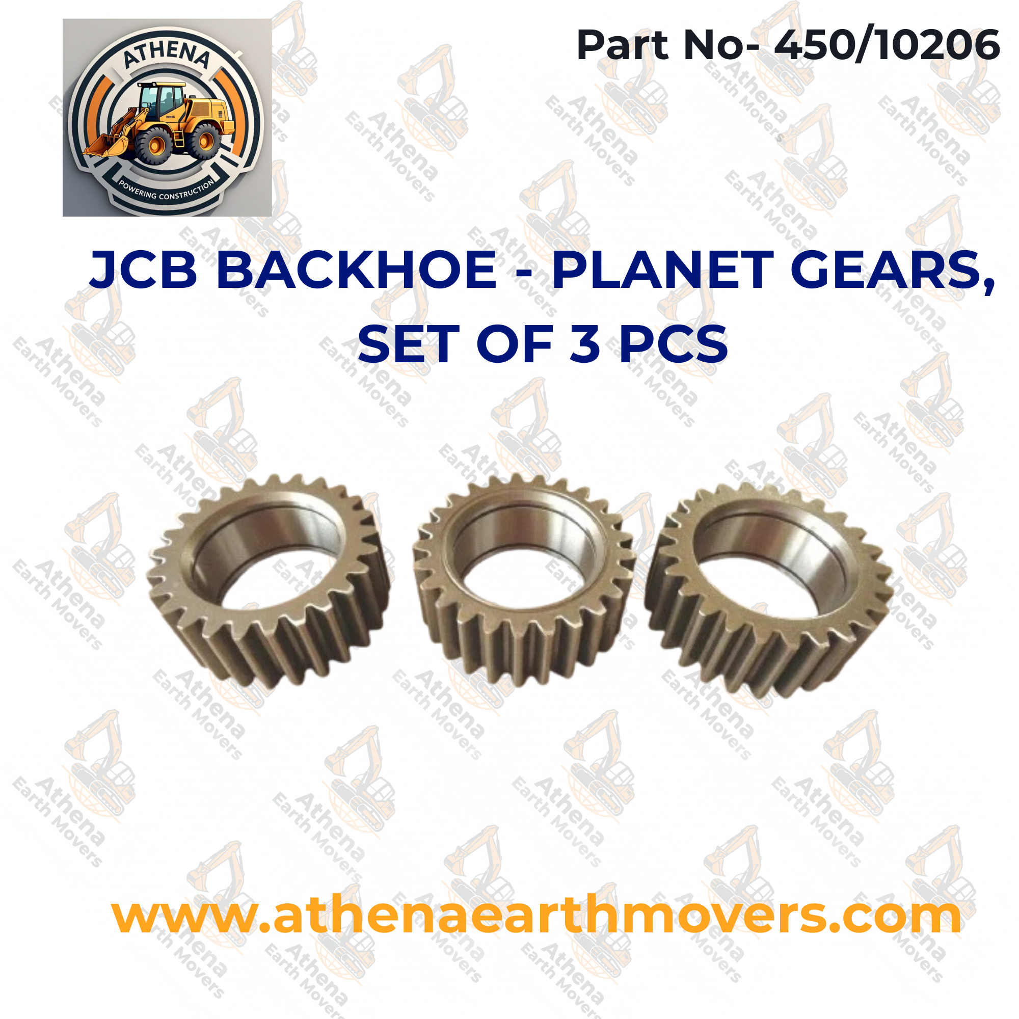 JCB BACKHOE - PLANET GEARS, SET OF 3 PCS. (PART NO. 450/10206)