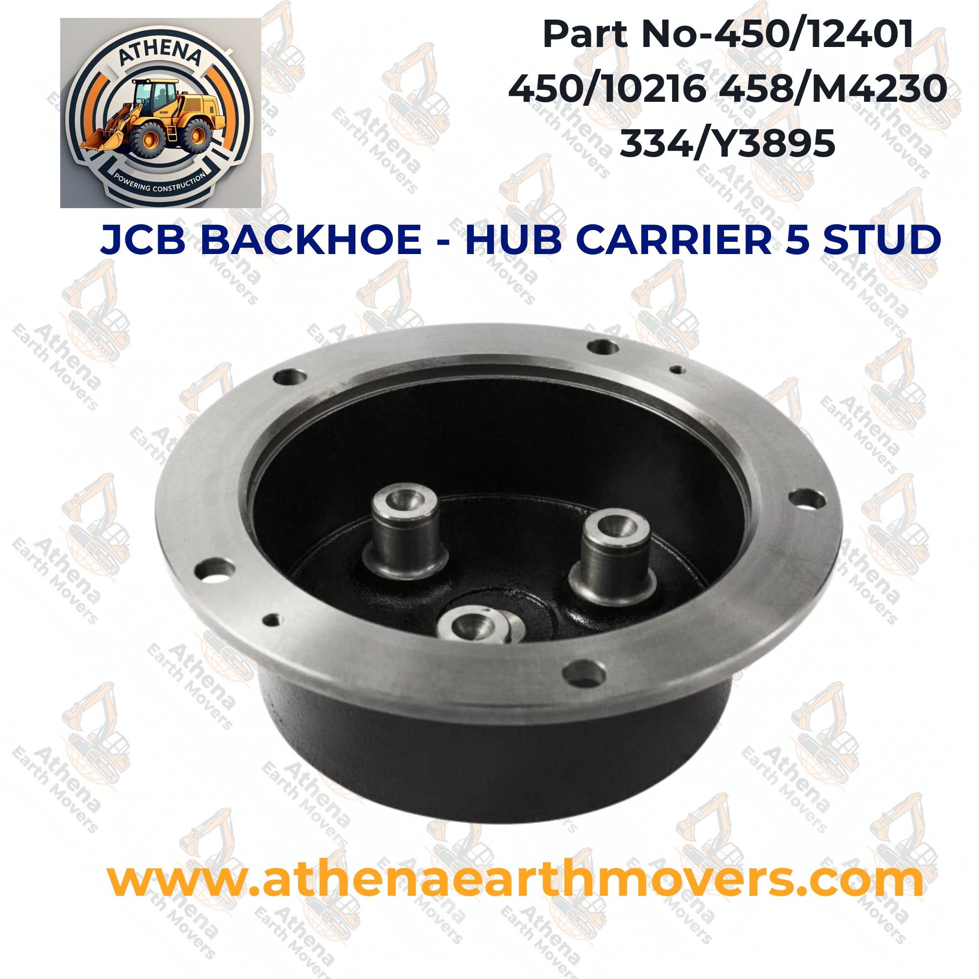 JCB BACKHOE - HUB CARRIER 5 STUD (PART# 450/12401 450/10216 458/M4230 334/Y3895)